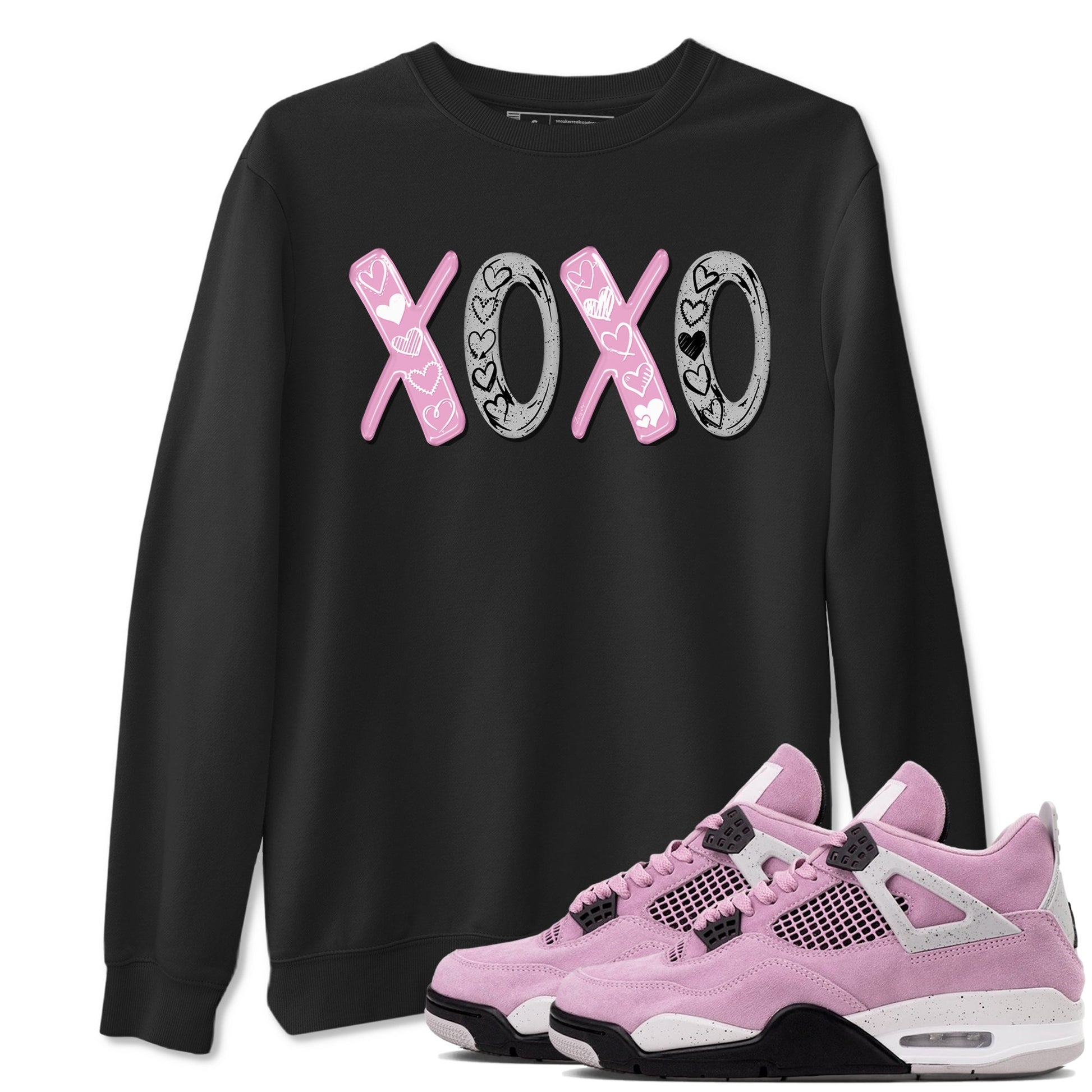 4s Orchid shirts to match jordans XOXO best t shirts to wear with jordans Air Jordan 4 Retro Orchid match shoes to clothes SNRT Sneaker Tees unisex cotton Black 1 shirts
