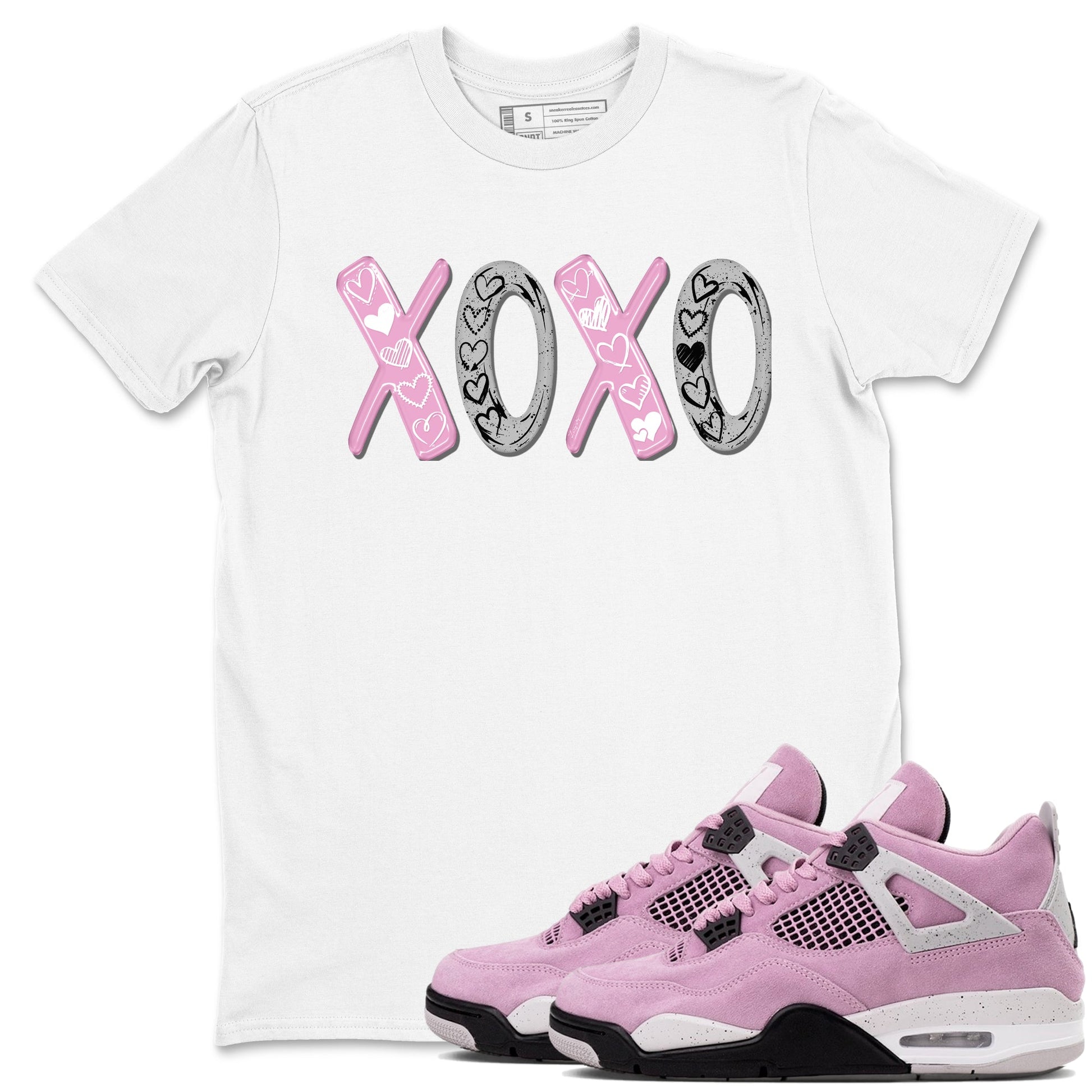 4s Orchid shirts to match jordans XOXO best t shirts to wear with jordans Air Jordan 4 Retro Orchid match shoes to clothes SNRT Sneaker Tees unisex cotton White 1 shirts