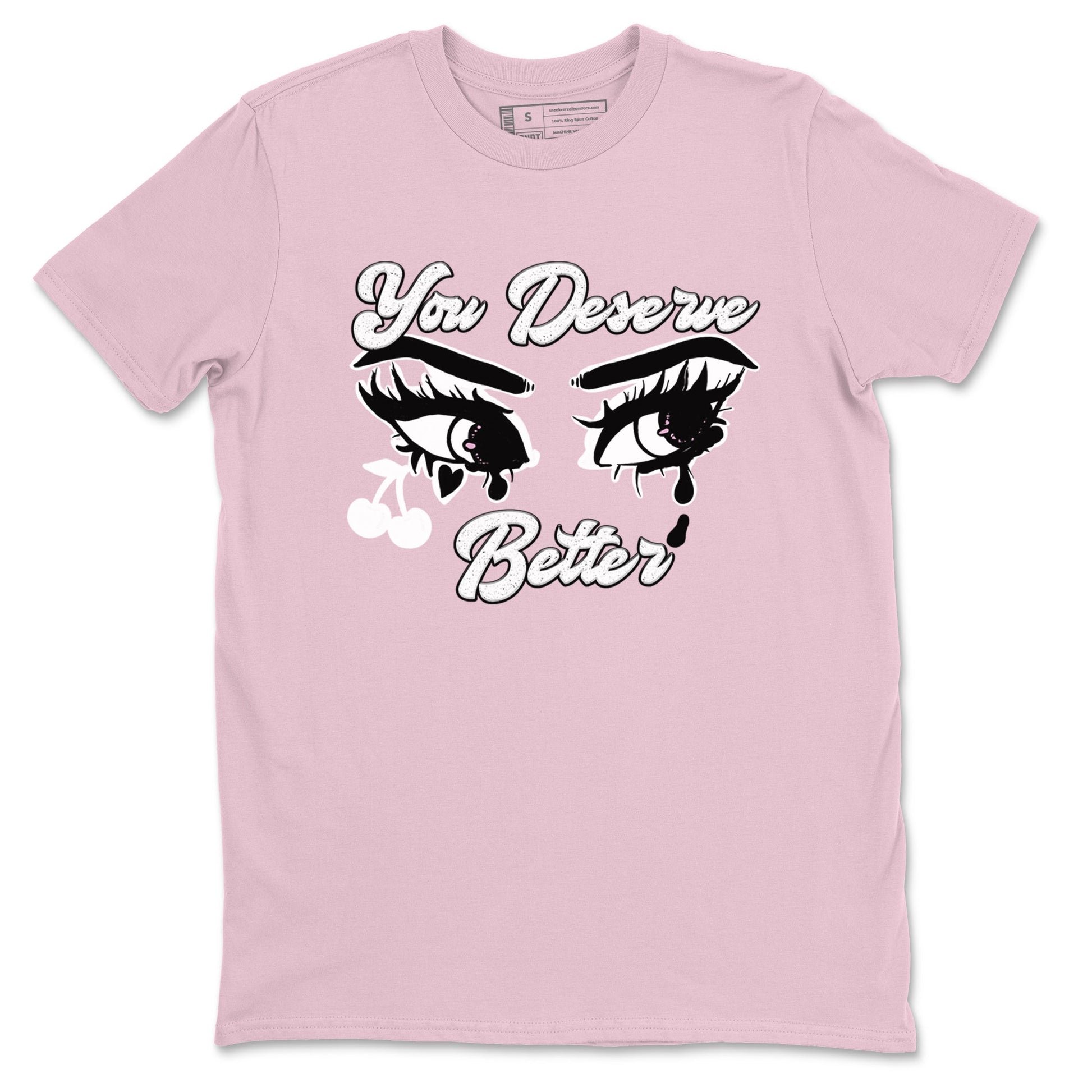 4s Retro Orchid shirts to match jordans You Deserve Better sneaker match tees Air Jordan 4 WMNS Orchid match shoes to clothes SNRT Sneaker Tees unisex cotton Pink 2 shirts