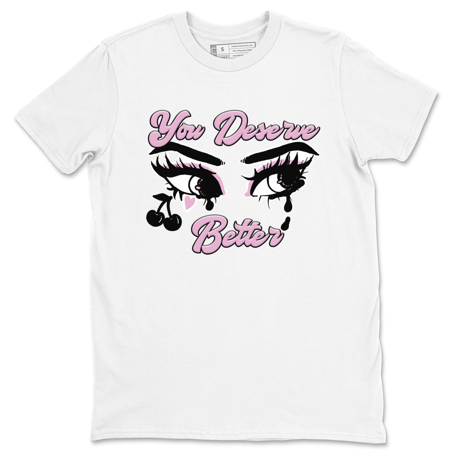 4s Retro Orchid shirts to match jordans You Deserve Better sneaker match tees Air Jordan 4 WMNS Orchid match shoes to clothes SNRT Sneaker Tees unisex cotton White 2 shirts