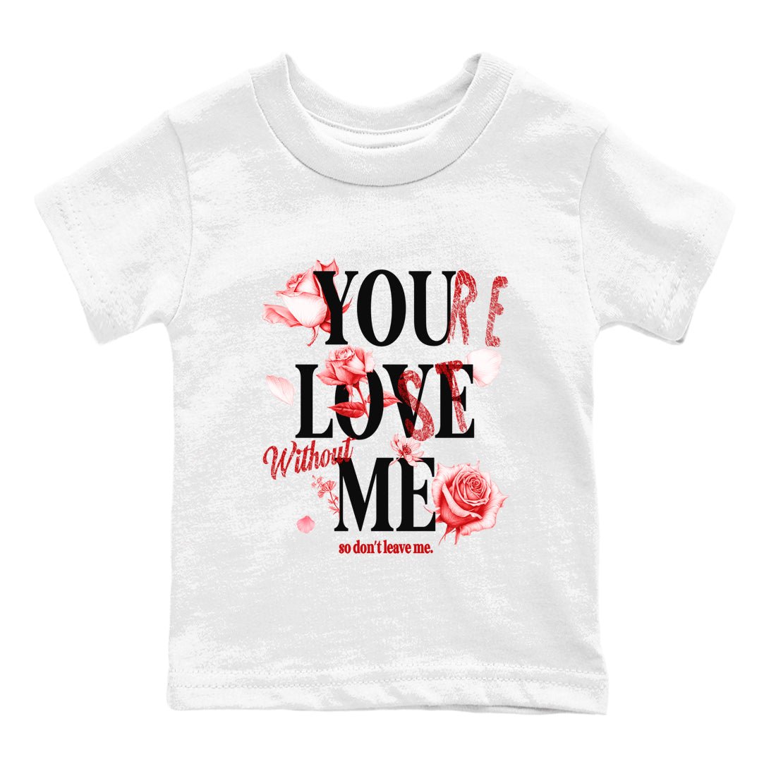You Love Me baby and kids t-shirt crafted for little sneakerheads to shine with the Air Force 1 University Red sneakers, displayed in White 2.