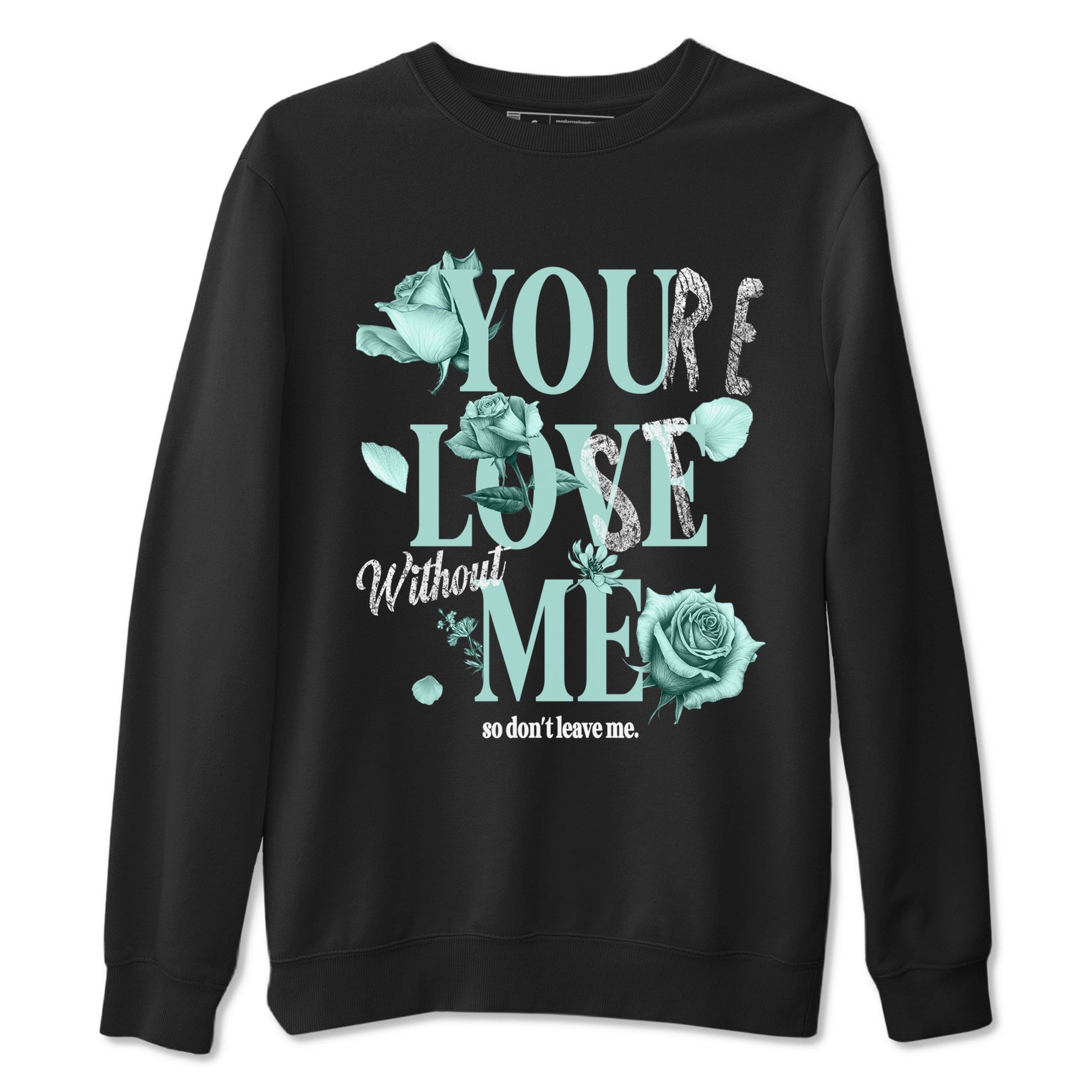 You Love Me sneaker match t-shirt styled to complete your fit with the Air Jordan 11 Igloo sneakers, shown in Black 2.