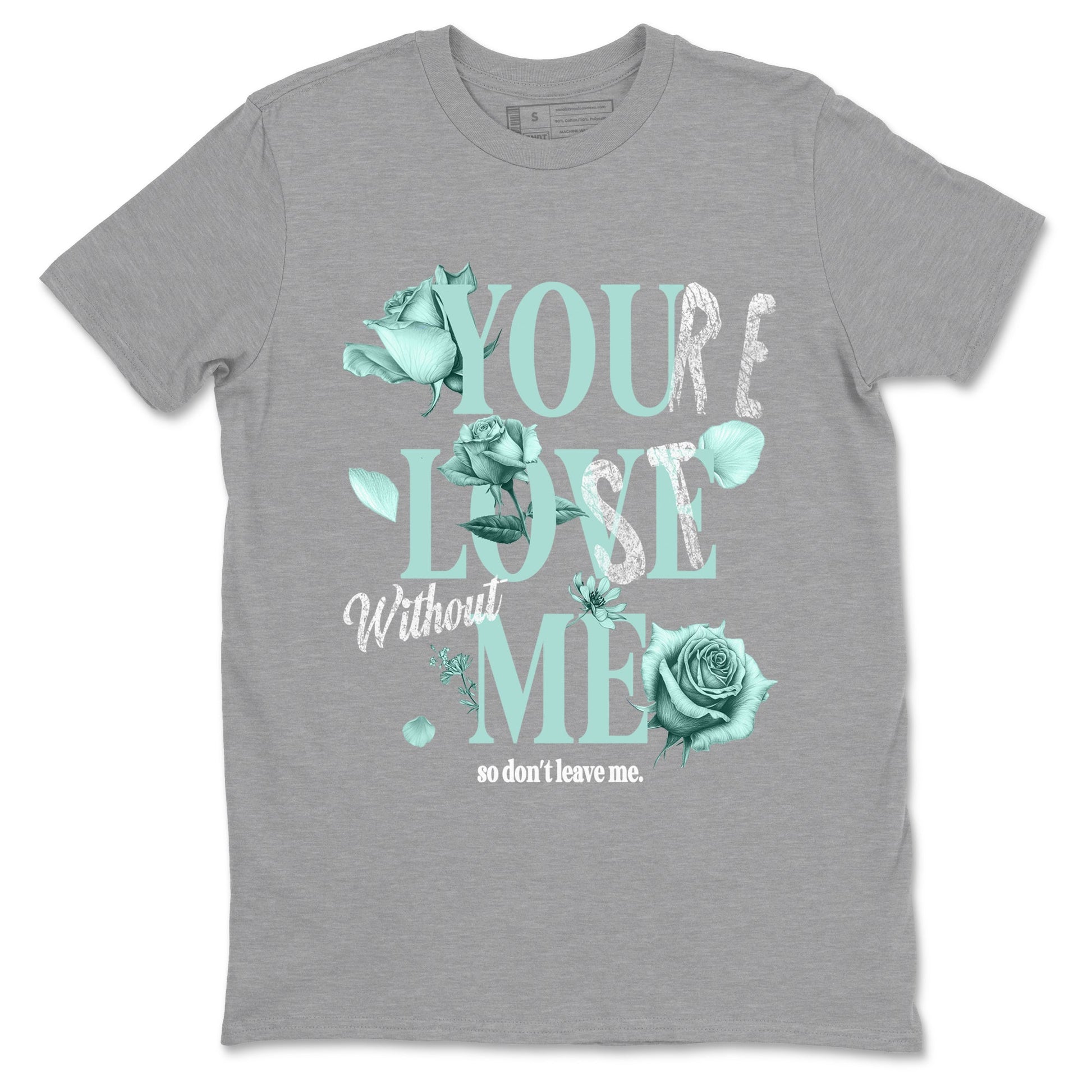 You Love Me sneaker match t-shirt styled to complete your fit with the Air Jordan 11 Igloo sneakers, shown in Heather Grey 2.
