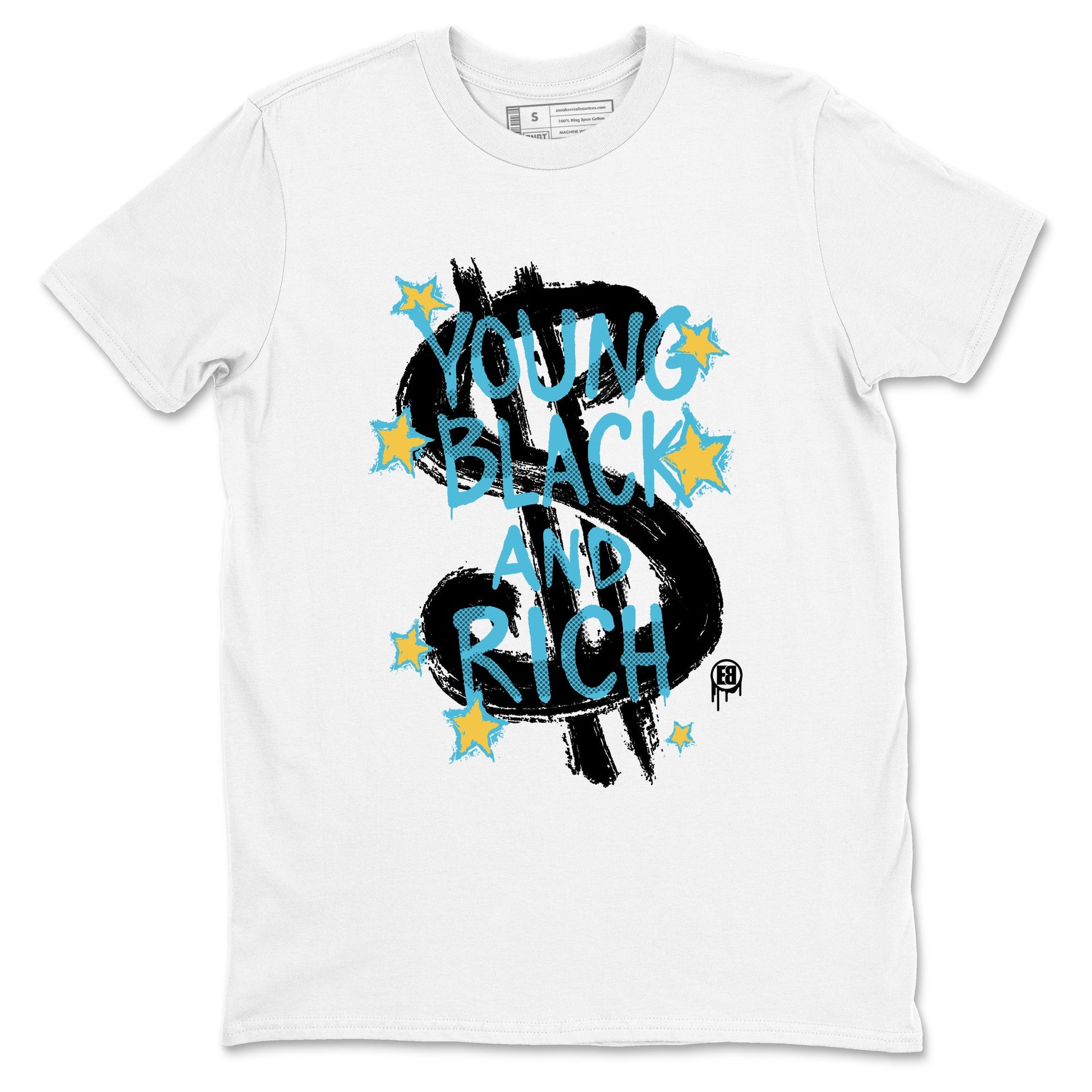 Sneaker Threads – Sneaker Tees To Match Air Jordan 11 Gamma – Young Black And Rich Graphic Tee White 2. Perfect for Jordan releases 2025 colorways.