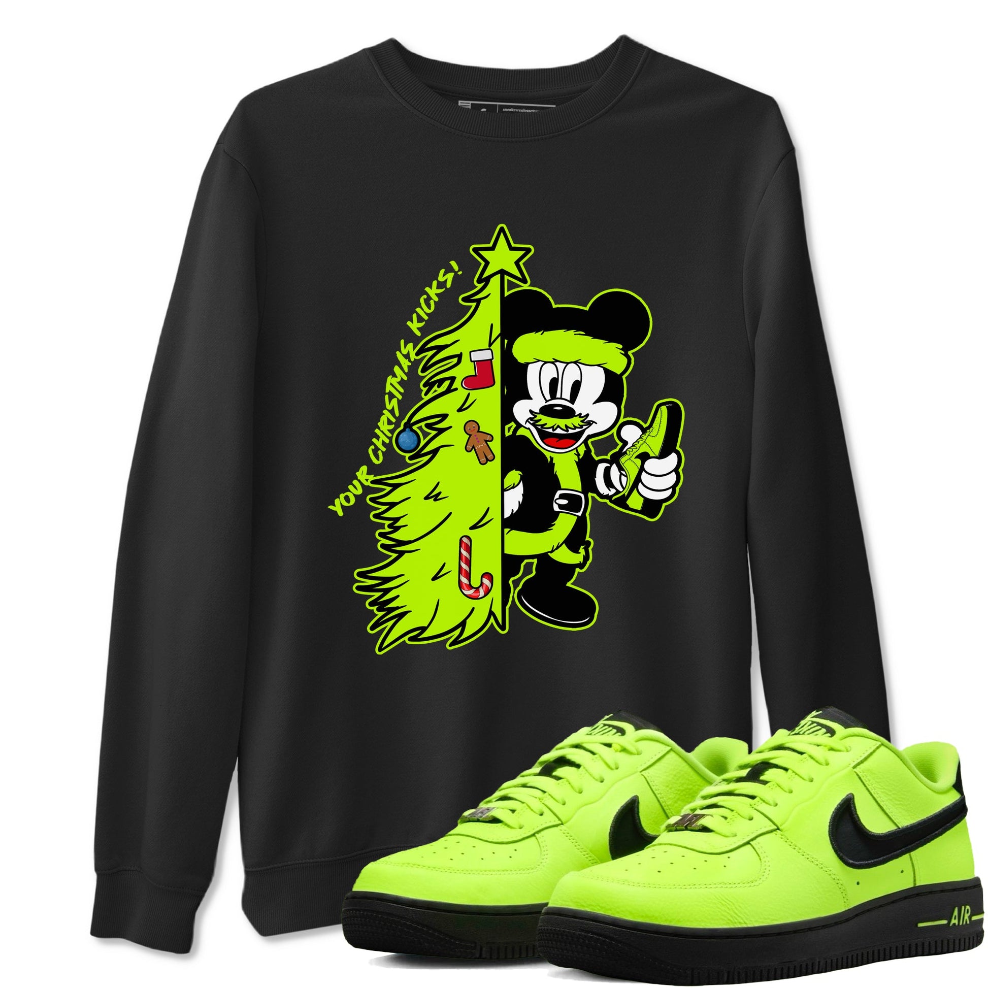 AF 1 Volt shirts to match jordansChristmas gift Your Christmas Kicks sneaker match tees Air Force 1 Dance Volt match shoes to clothes SNRT Sneaker Tees unisex cotton Black 1 shirts