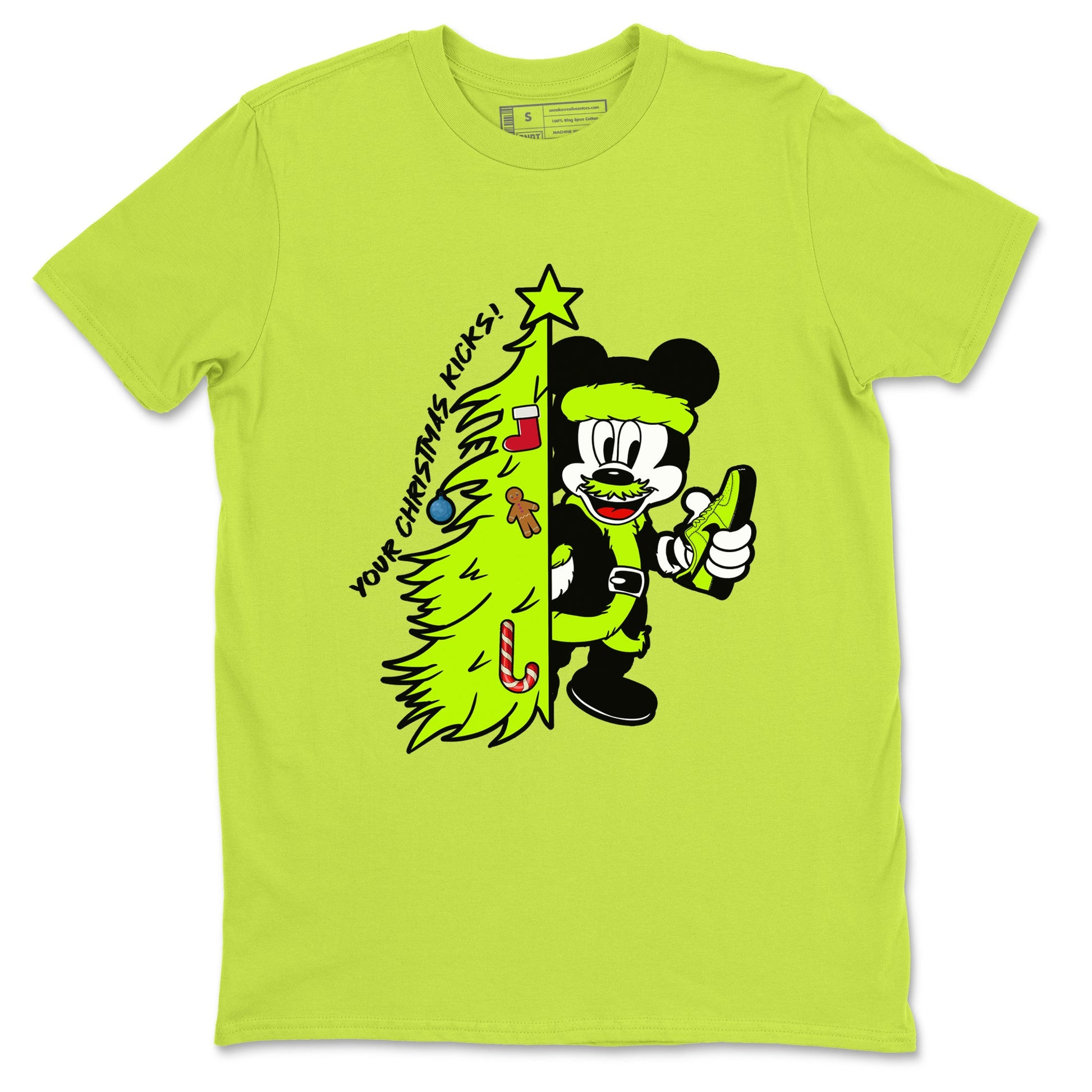 AF 1 Volt shirts to match jordansChristmas gift Your Christmas Kicks sneaker match tees Air Force 1 Dance Volt match shoes to clothes SNRT Sneaker Tees unisex cotton Safety Green 2 shirts