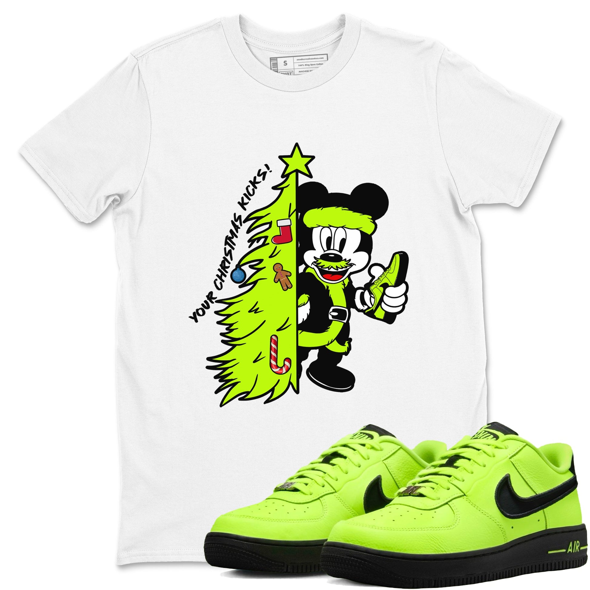 AF 1 Volt shirts to match jordansChristmas gift Your Christmas Kicks sneaker match tees Air Force 1 Dance Volt match shoes to clothes SNRT Sneaker Tees unisex cotton White 1 shirts