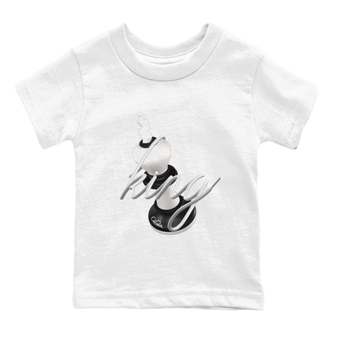 1s Black White shirt to match jordans 3D King sneaker tees Air Jordan 1 High OG Black White SNRT sneaker release tees baby toddler White 2 cotton Shirt