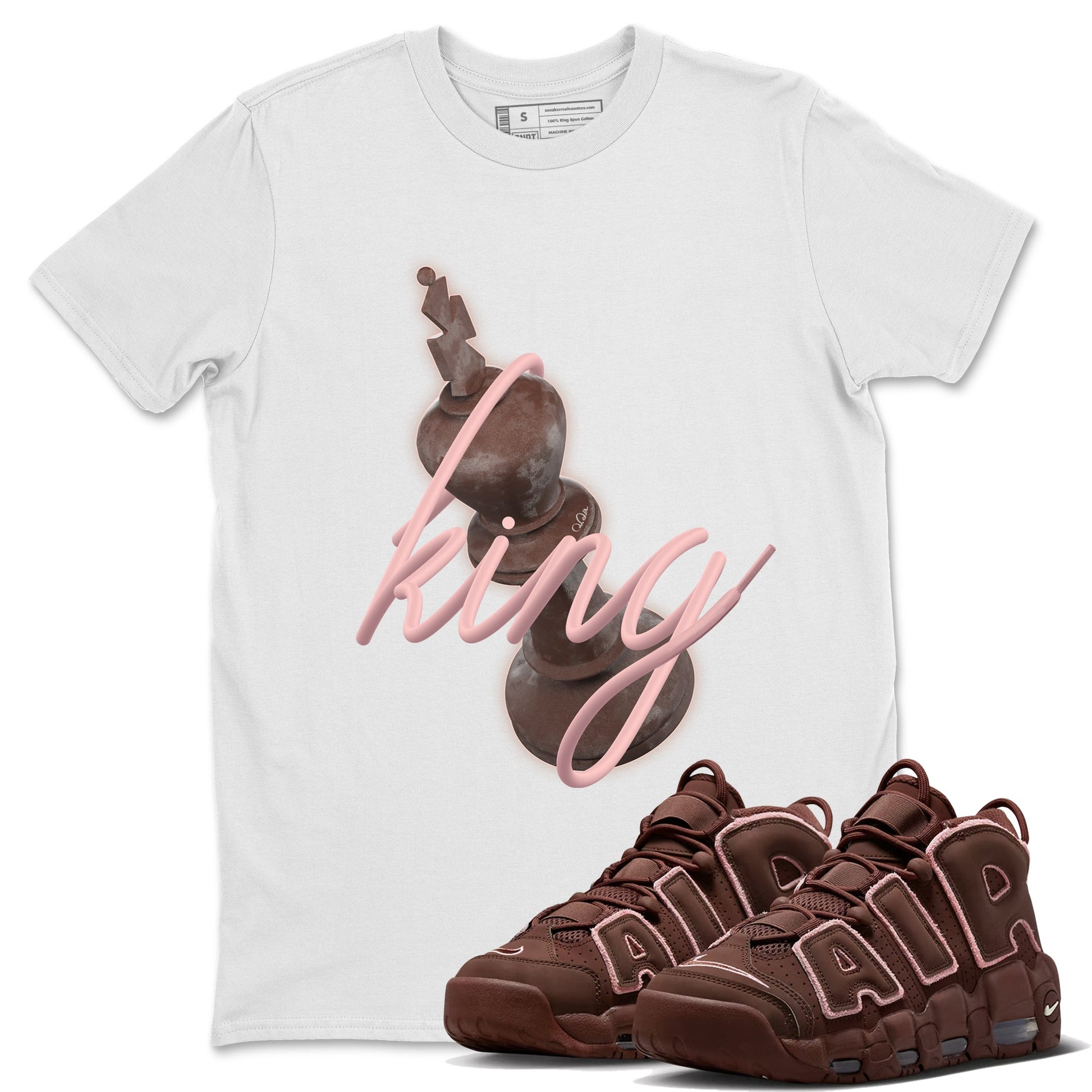 Air More Uptempo Valentines Day Sneaker Match Tees 3D King Sneaker Tees Nike Uptempo Valentines Day Sneaker Release Tees Unisex Shirts White 1
