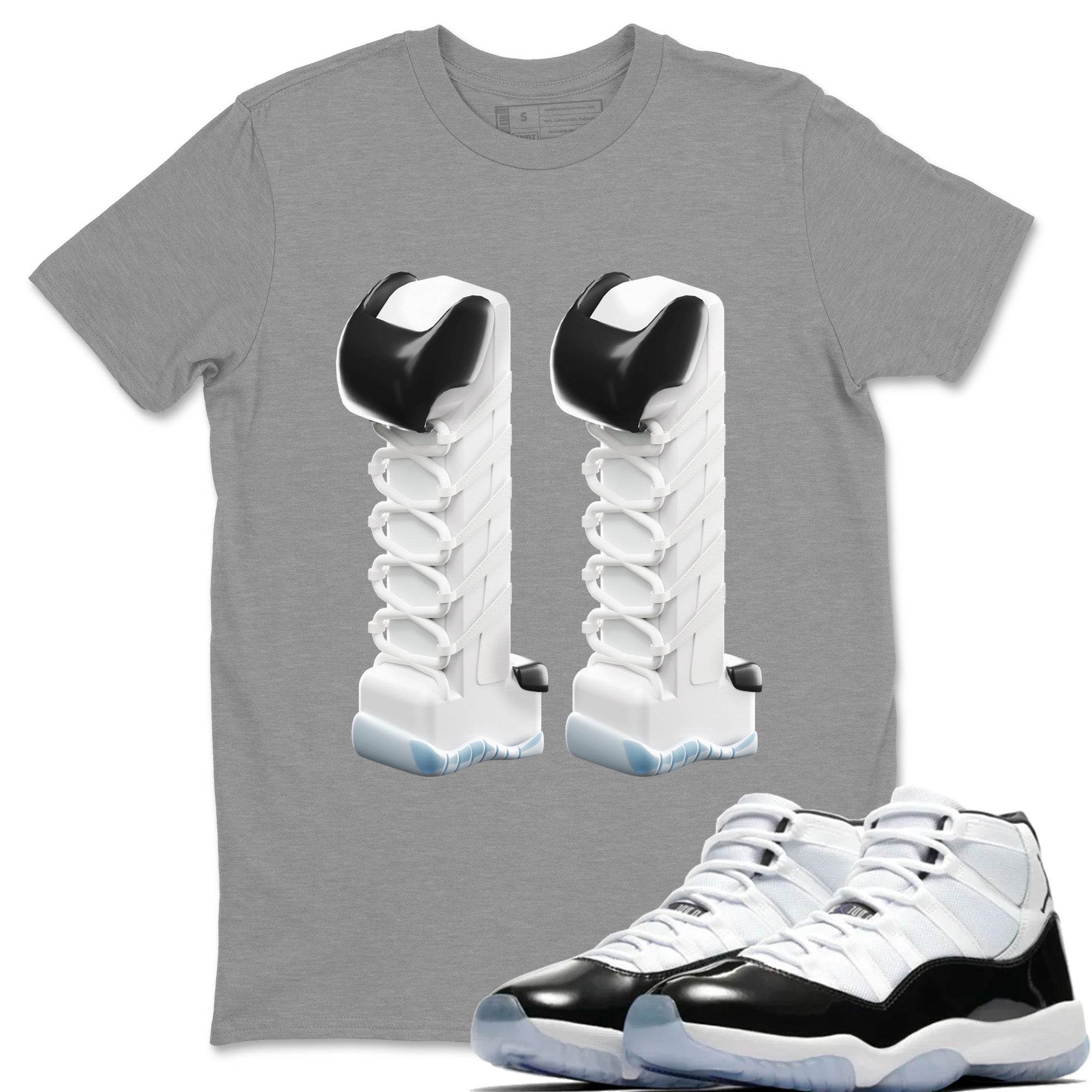 3D Number 11 Unisex Tops Air Jordan 11 Concord SNRT Sneaker T shirts