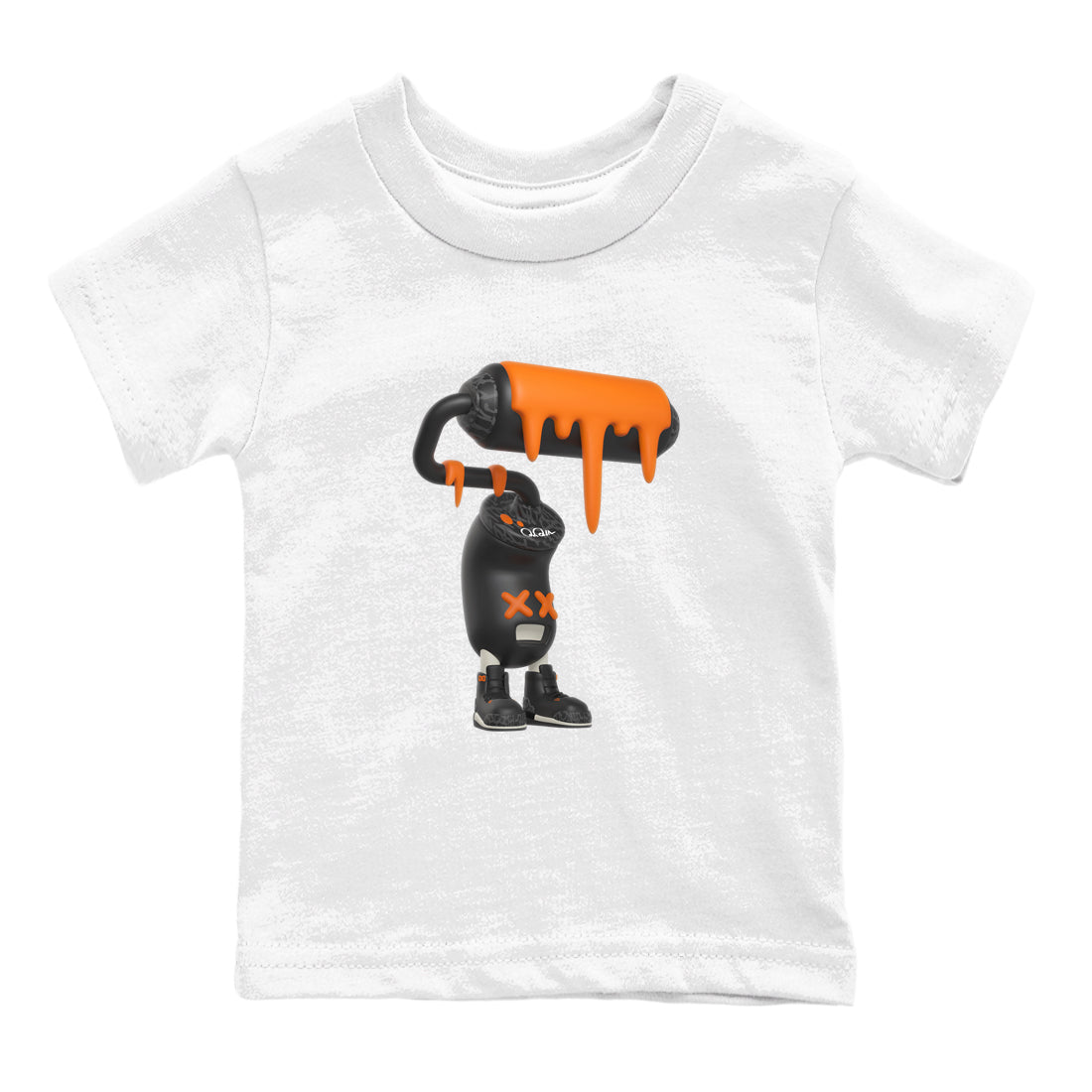 3s Fear shirt to match jordans 3D Paint Roller sneaker tees Air Jordan 3 Fear SNRT Sneaker Release Tees Baby Toddler White 2 T-Shirt