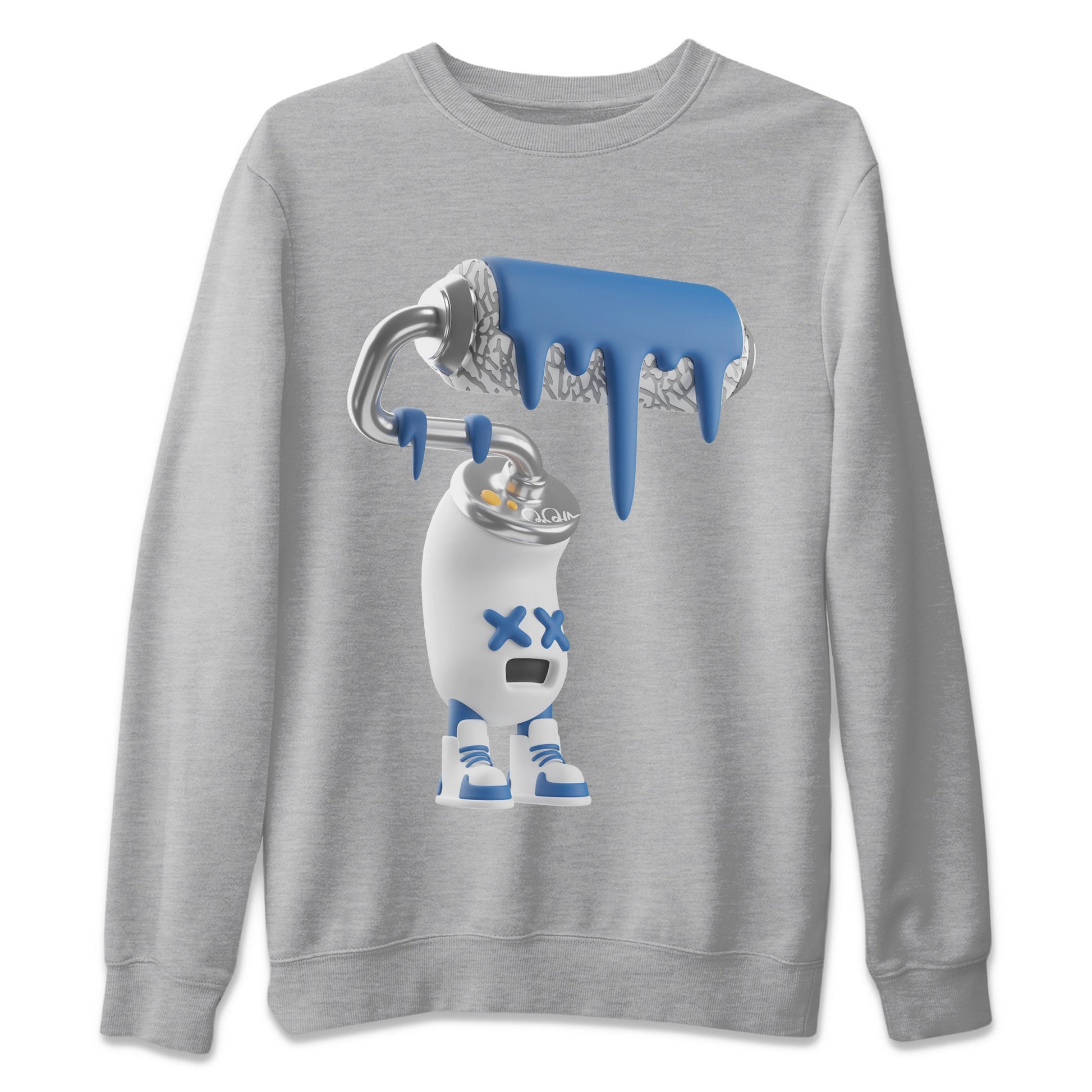 Air Jordan 3 Wizards Sneaker Match Tees 3D Paint Roller Sneaker Tees AJ3 NBA Wizards Sneaker Release Tees Unisex Shirts Heather Grey 2