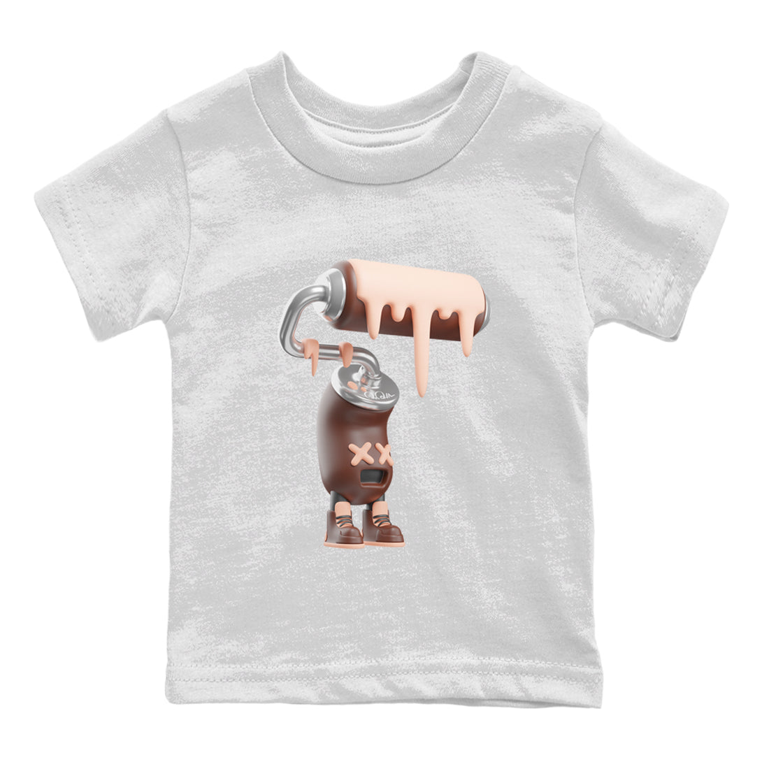 Air More Uptempo Valentines Day Sneaker Match Tees 3D Paint Roller Sneaker Tees Nike Uptempo Valentines Day Sneaker Release Tees Kids Shirts White 2