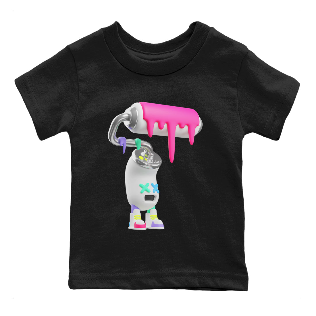 Dunk Easter Candy Sneaker Match Tees 3D Paint Roller Sneaker Tees Nike Easter Sneaker Release Tees Kids Shirts Black 2