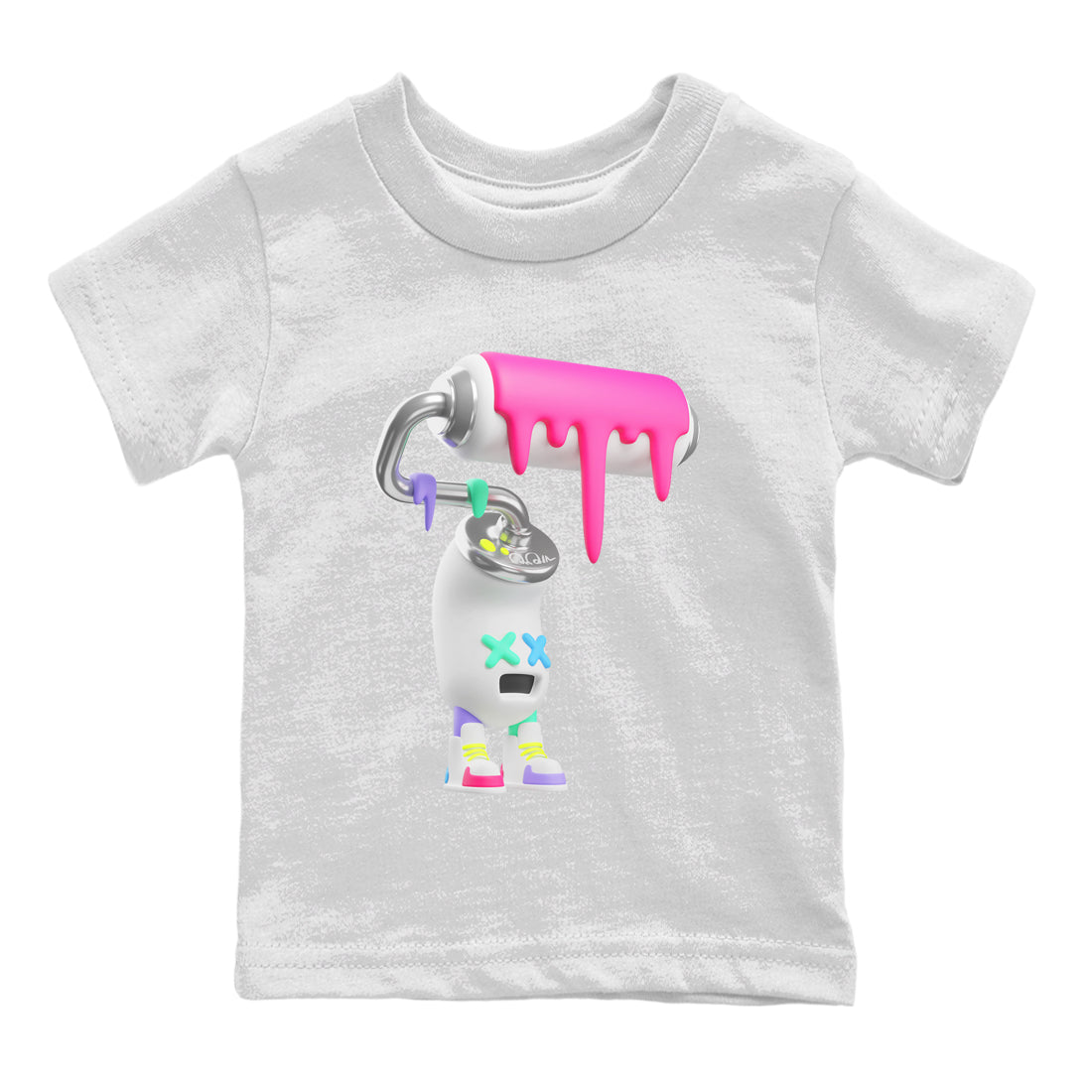 Dunk Easter Candy Sneaker Match Tees 3D Paint Roller Sneaker Tees Nike Easter Sneaker Release Tees Kids Shirts White 2