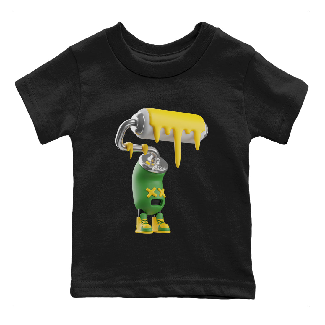Dunk Reverse Brazil Sneaker Match Tees 3D Paint Roller Sneaker Tees Dunk Reverse Brazil Sneaker Release Tees Kids Shirts