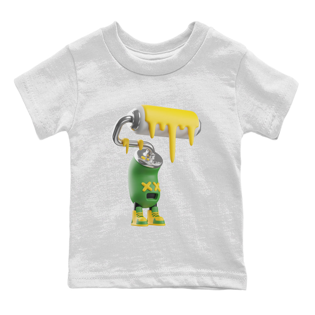 Dunk Reverse Brazil Sneaker Match Tees 3D Paint Roller Sneaker Tees Dunk Reverse Brazil Sneaker Release Tees Kids Shirts