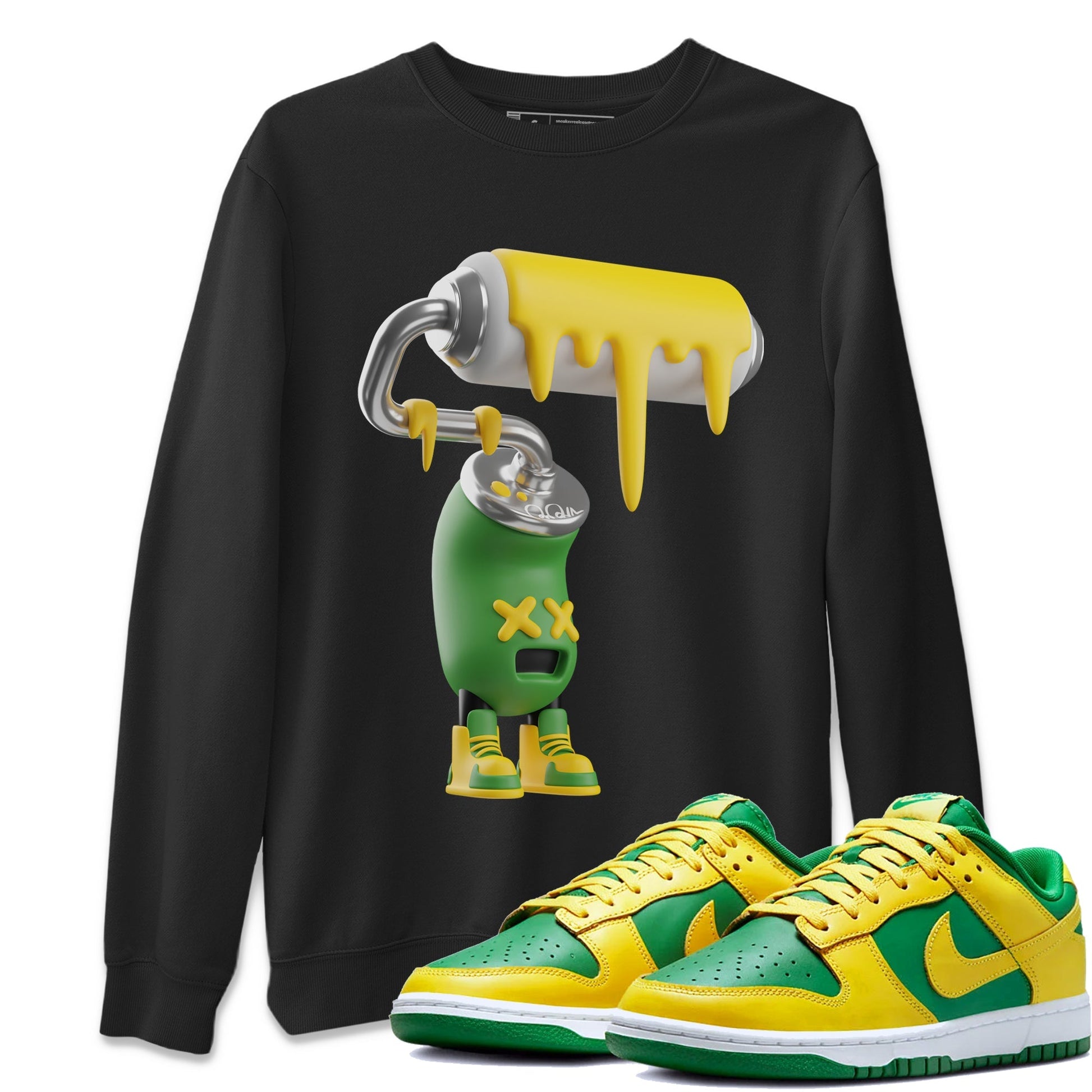 Dunk Reverse Brazil Sneaker Match Tees 3D Paint Roller Sneaker Tees Dunk Reverse Brazil Sneaker Release Tees Unisex Shirts