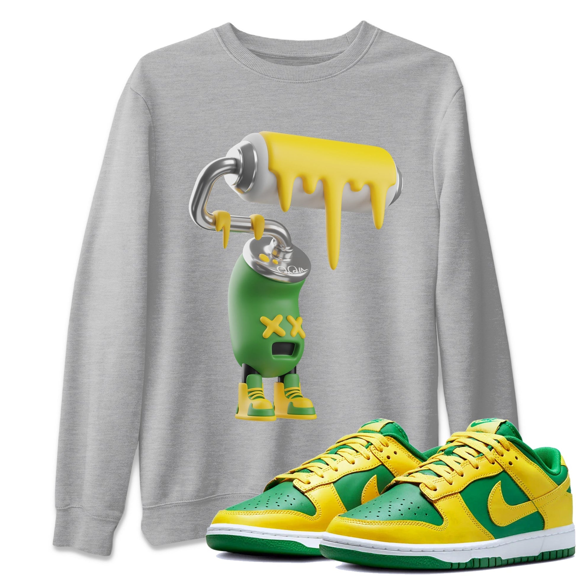 Dunk Reverse Brazil Sneaker Match Tees 3D Paint Roller Sneaker Tees Dunk Reverse Brazil Sneaker Release Tees Unisex Shirts