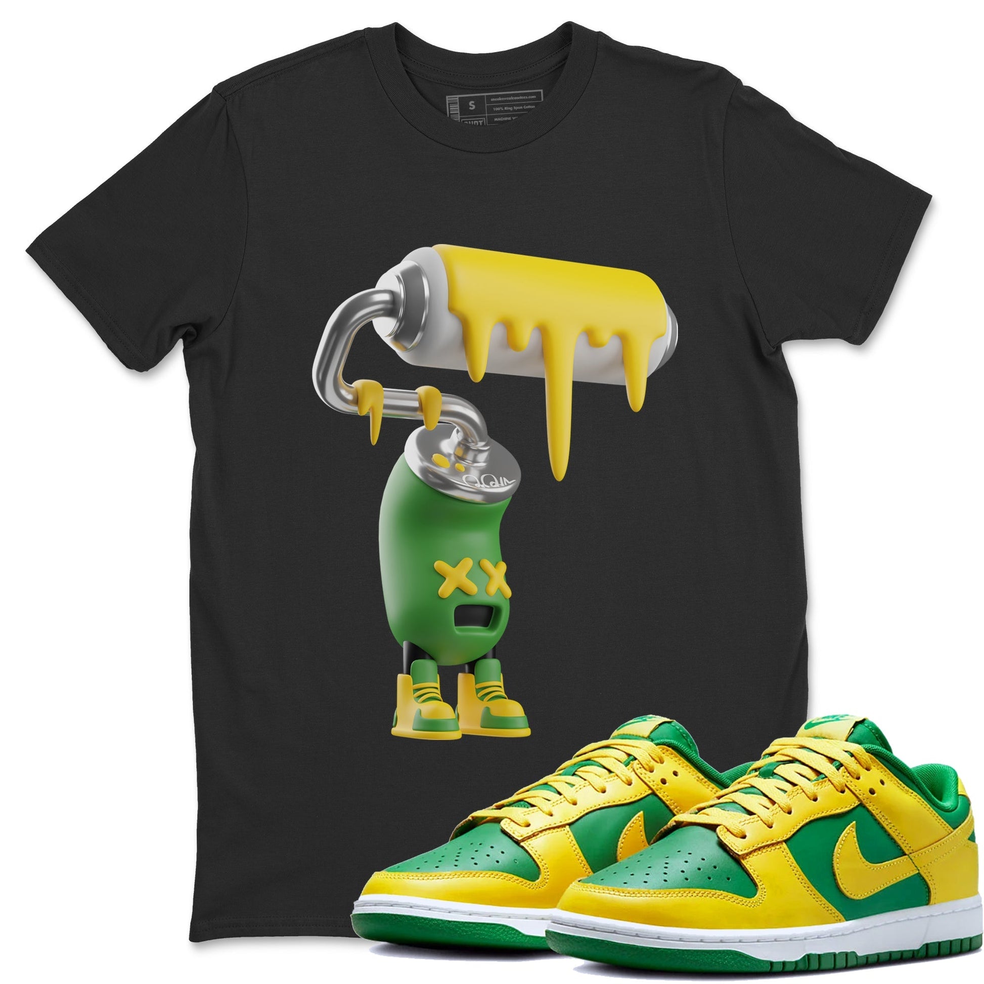Dunk Reverse Brazil Sneaker Match Tees 3D Paint Roller Sneaker Tees Dunk Reverse Brazil Sneaker Release Tees Unisex Shirts