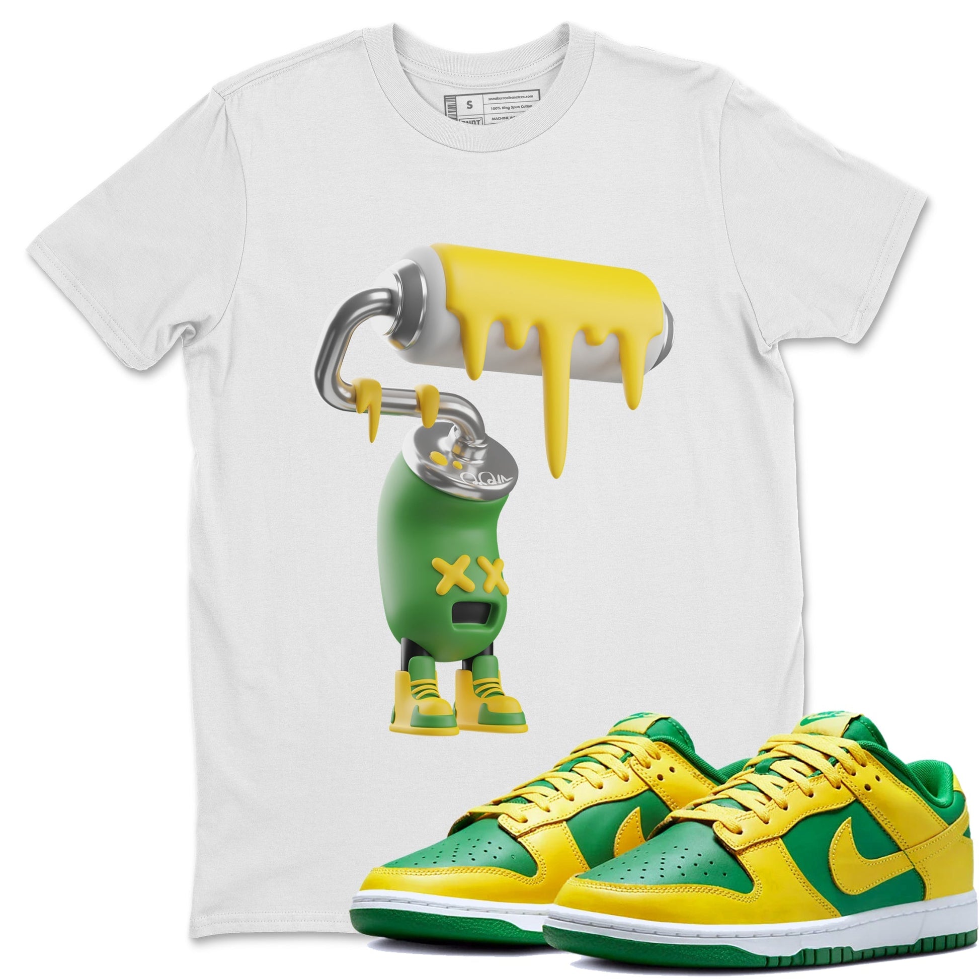 Dunk Reverse Brazil Sneaker Match Tees 3D Paint Roller Sneaker Tees Dunk Reverse Brazil Sneaker Release Tees Unisex Shirts