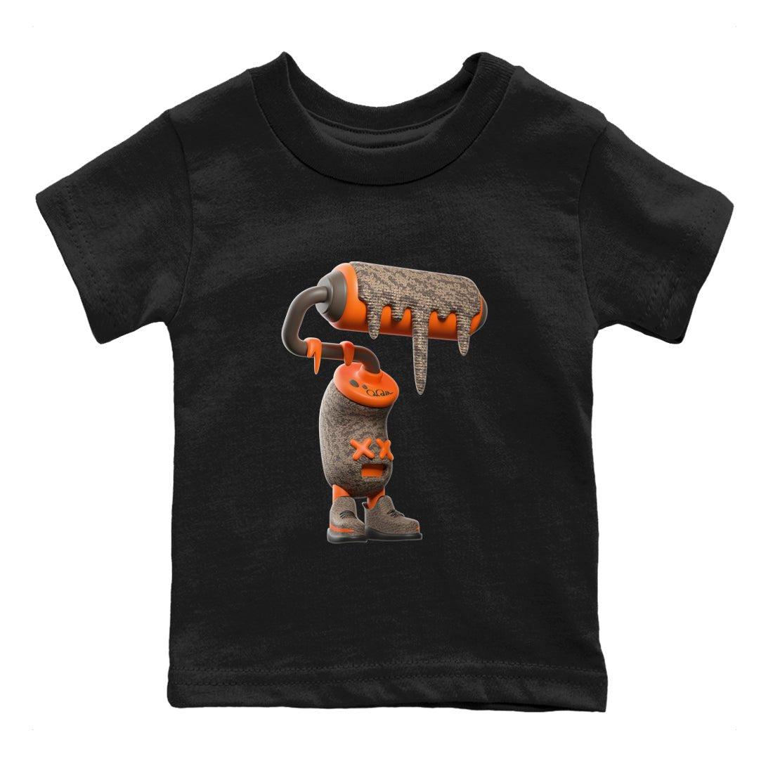 Yeezy 350 Carbon Beluga shirt to match jordans 3D Paint Roller sneaker tees Adidas Yeezy Boost 350 Carbon Beluga SNRT Sneaker Release Tees Baby Toddler Black 2 T-Shirt
