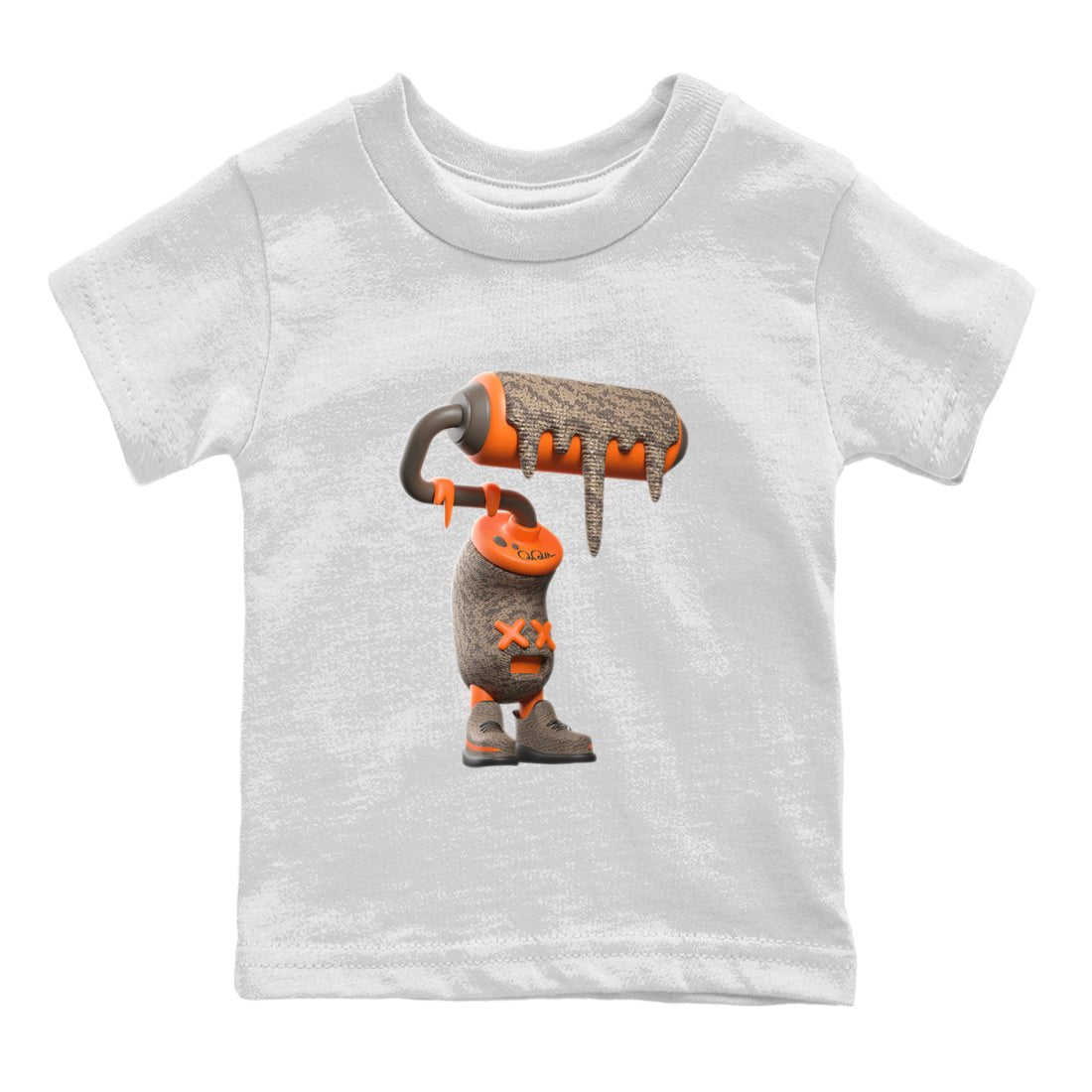 Yeezy 350 Carbon Beluga shirt to match jordans 3D Paint Roller sneaker tees Adidas Yeezy Boost 350 Carbon Beluga SNRT Sneaker Release Tees Baby Toddler White 2 T-Shirt