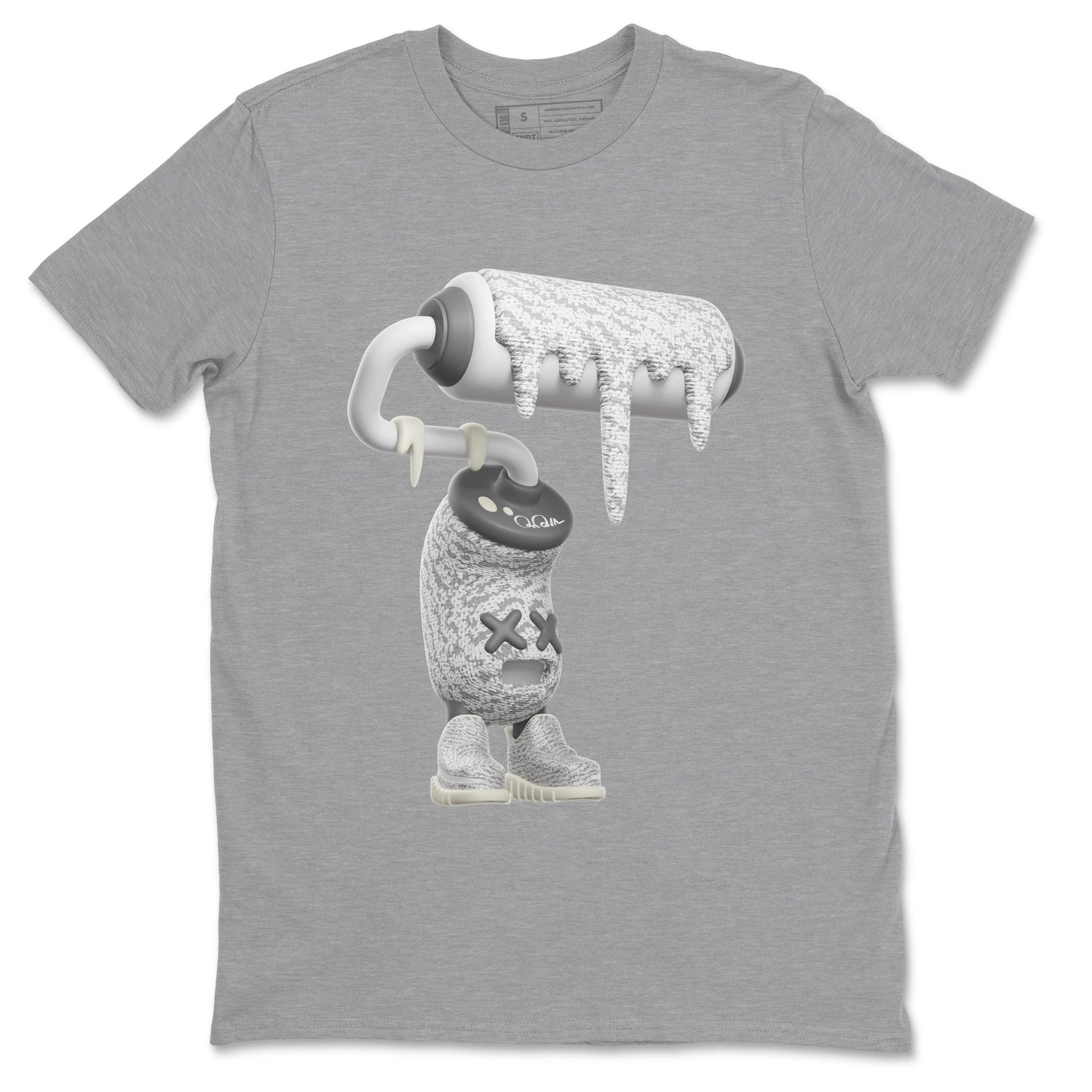 Yeezy 350 Static shirt to match jordans 3D Paint Roller sneaker tees Adidas Yeezy 350 Static SNRT Sneaker Release Tees Unisex Heather Grey 2 T-Shirt