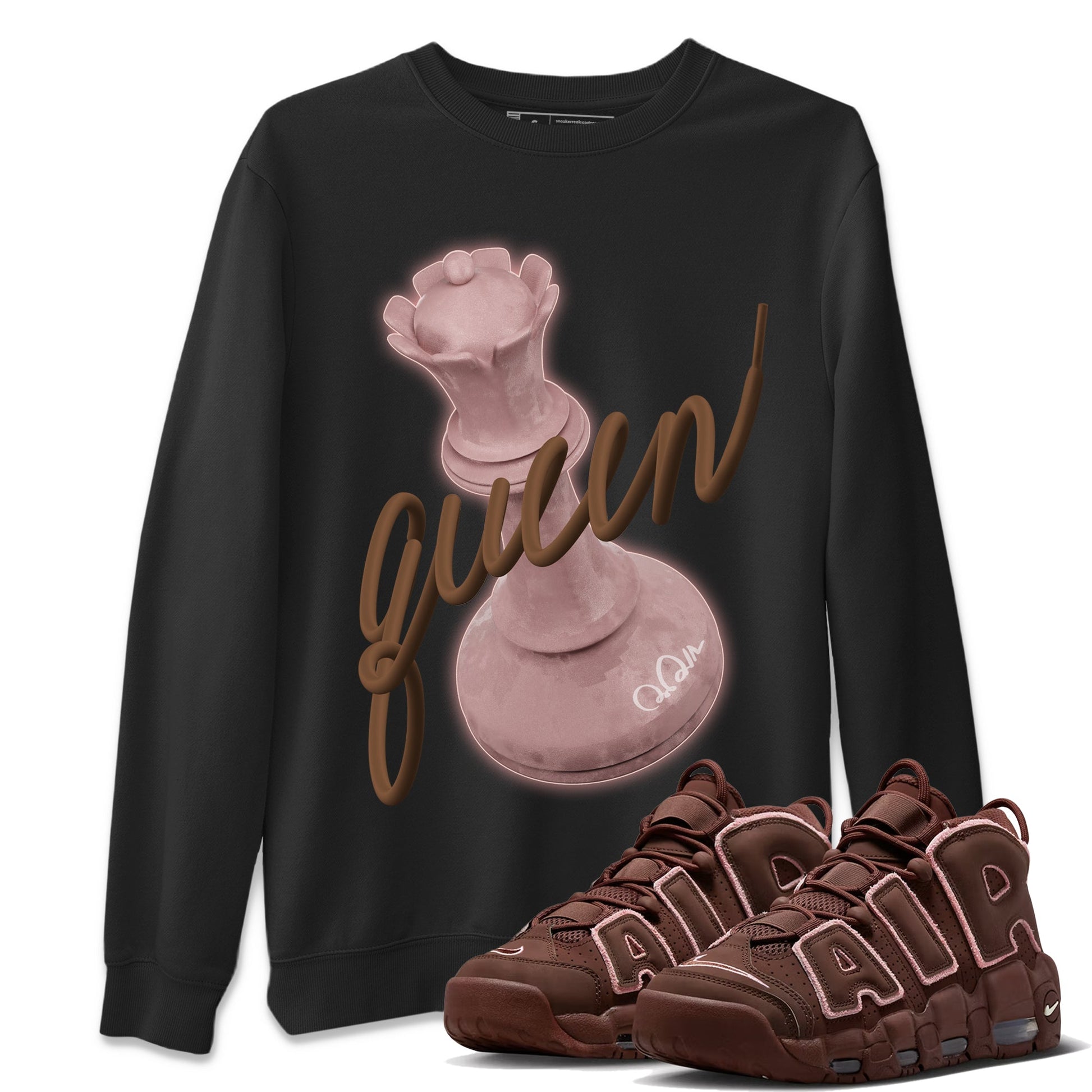 Air More Uptempo Valentines Day Sneaker Match Tees 3D Queen Sneaker Tees Nike Uptempo Valentines Day Sneaker Release Tees Unisex Shirts Black 1