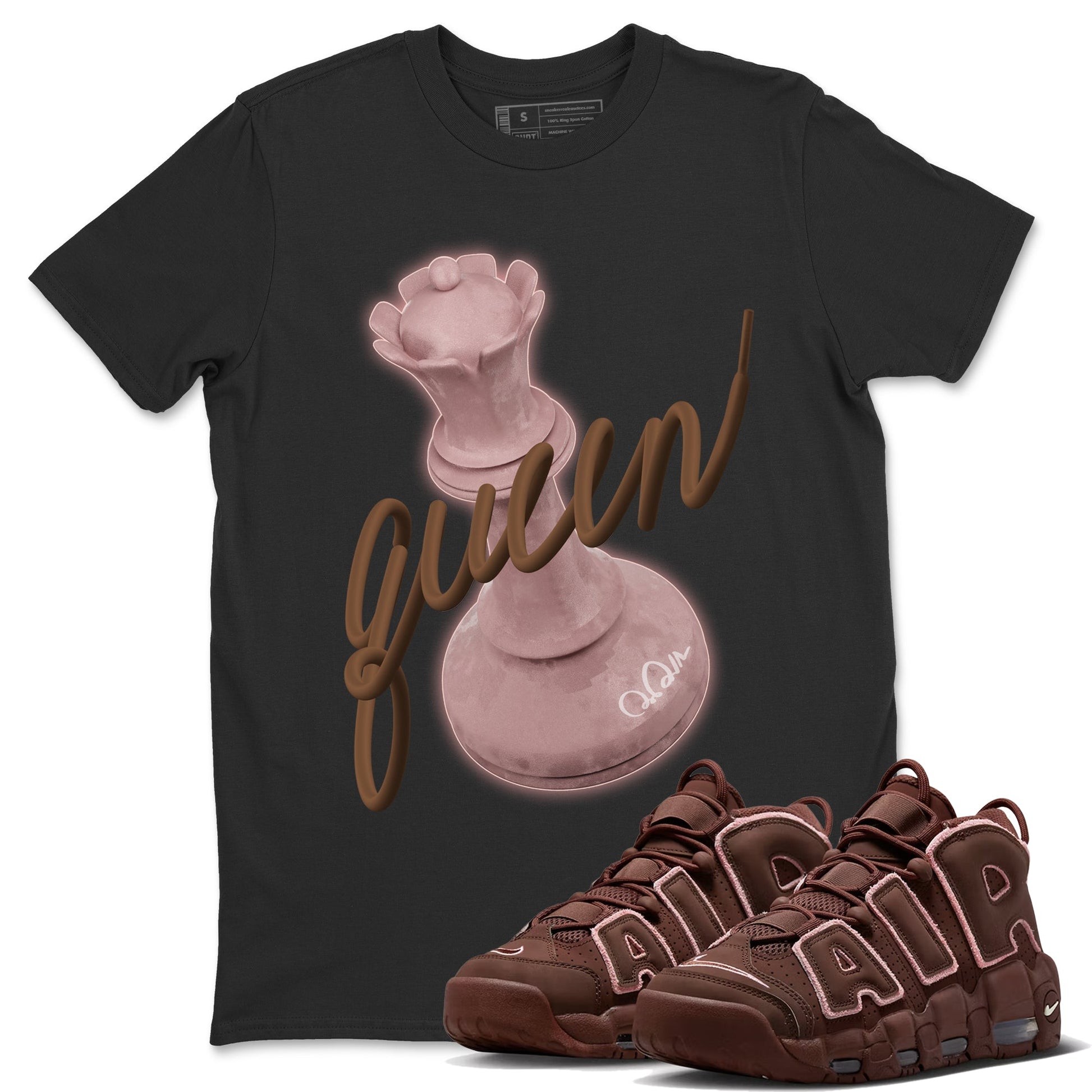 Air More Uptempo Valentines Day Sneaker Match Tees 3D Queen Sneaker Tees Nike Uptempo Valentines Day Sneaker Release Tees Unisex Shirts Black 1