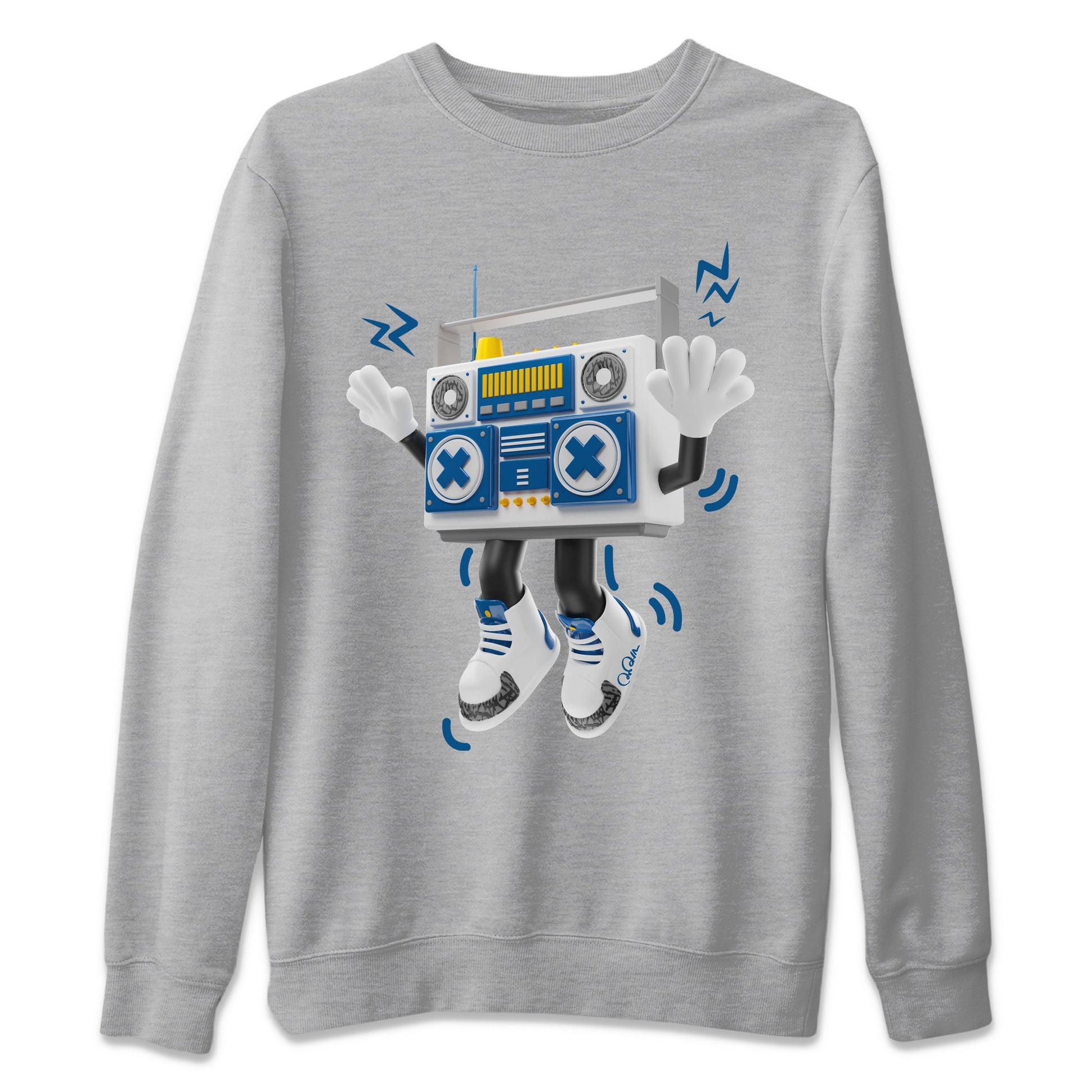 Air Jordan 3 Wizards Sneaker Match Tees 90s Radio Boy Sneaker Tees AJ3 NBA Wizards Sneaker Release Tees Unisex Shirts Heather Grey 2