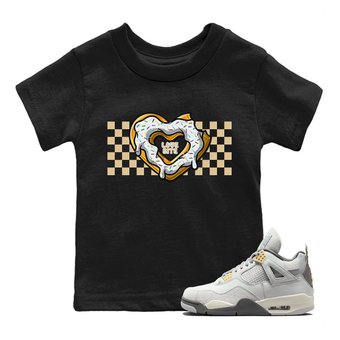 Jordan 4 Craft Sneaker Match Tees Love Bite Sneaker Tees Jordan 4 Craft Sneaker Release Tees Kids Shirts