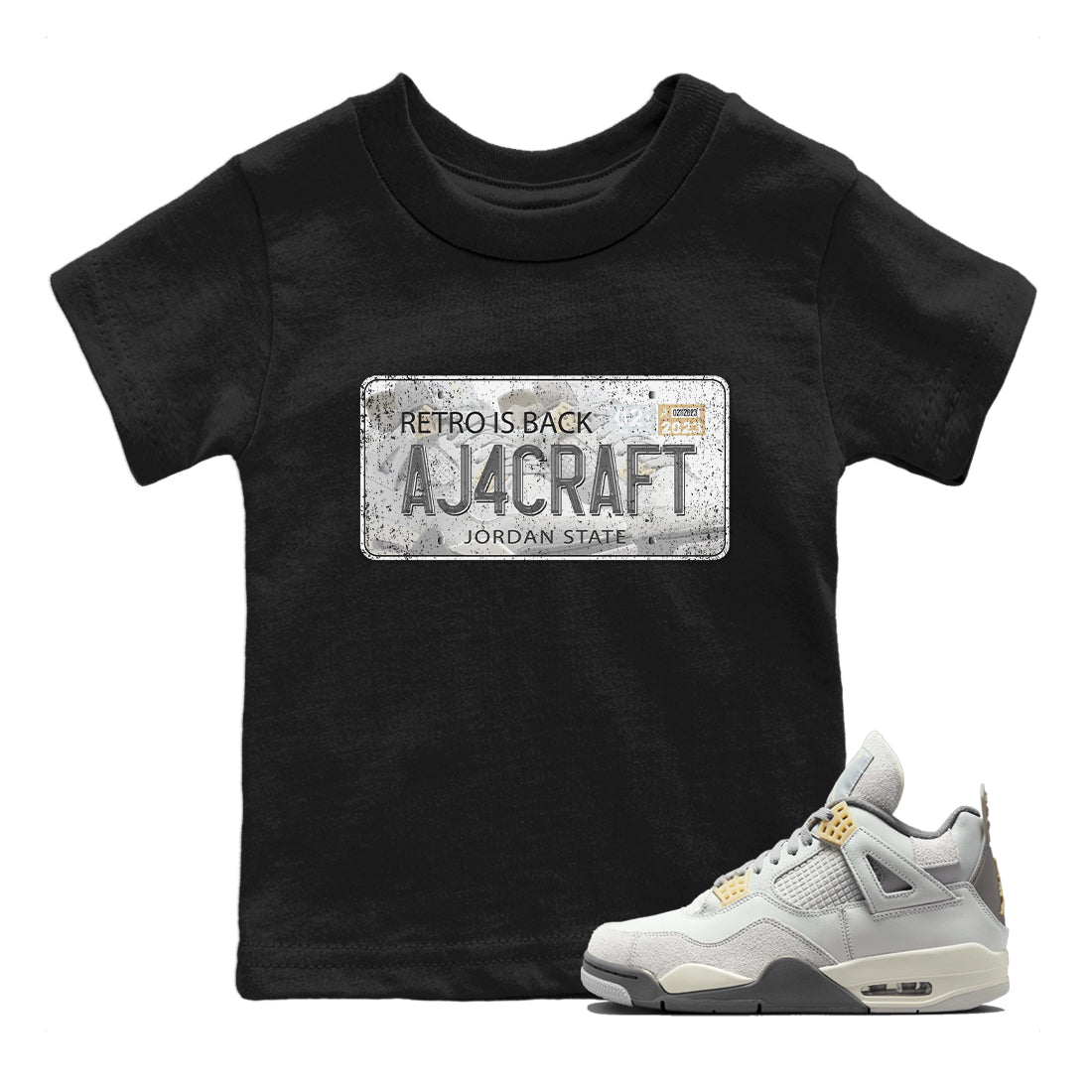 Jordan 4 Craft Sneaker Match Tees Jordan Plate Sneaker Tees Jordan 4 Craft Sneaker Release Tees Kids Shirts