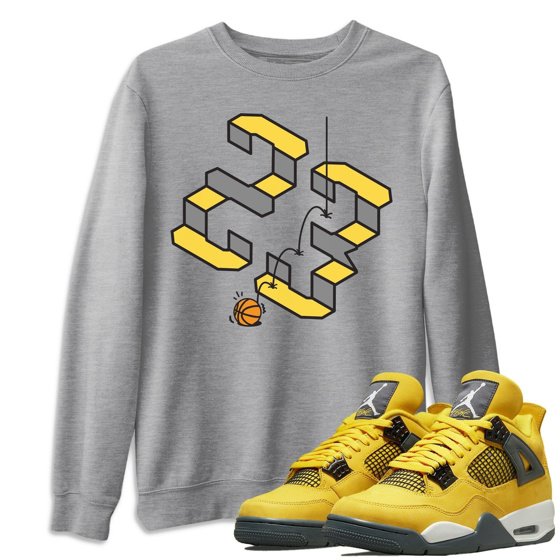 Jordan 4 Lightning Sneaker Match Tees Steps Sneaker Tees Jordan 4 Lightning Sneaker Release Tees Unisex Shirts