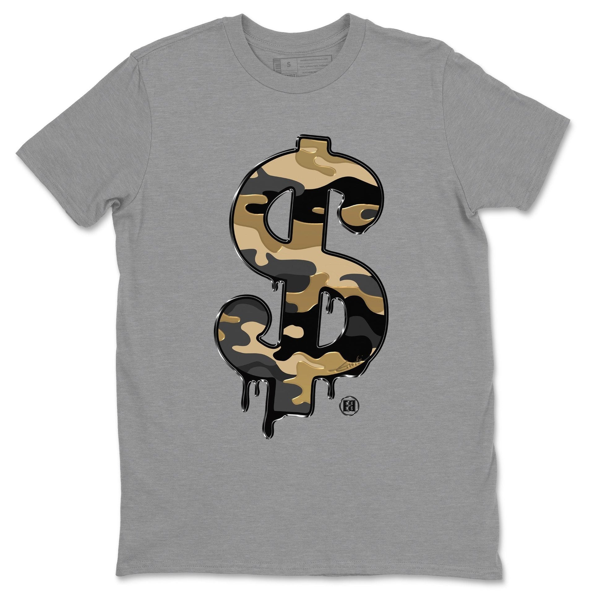 Jordan 1 Black Metallic Gold Sneaker Match Tees Dollar Camo Sneaker Tees Jordan 1 Black Metallic Gold Sneaker Release Tees Unisex Shirts