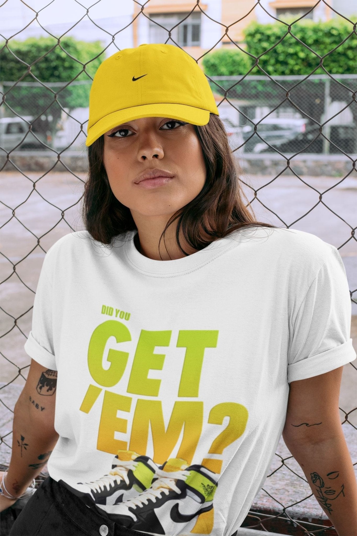 Jordan 1 Volt Gold Sneaker Match Tees Did You Get Em SNRT Sneaker Tees Jordan 1 Volt Gold SNRT Sneaker Release Tees Unisex Shirts