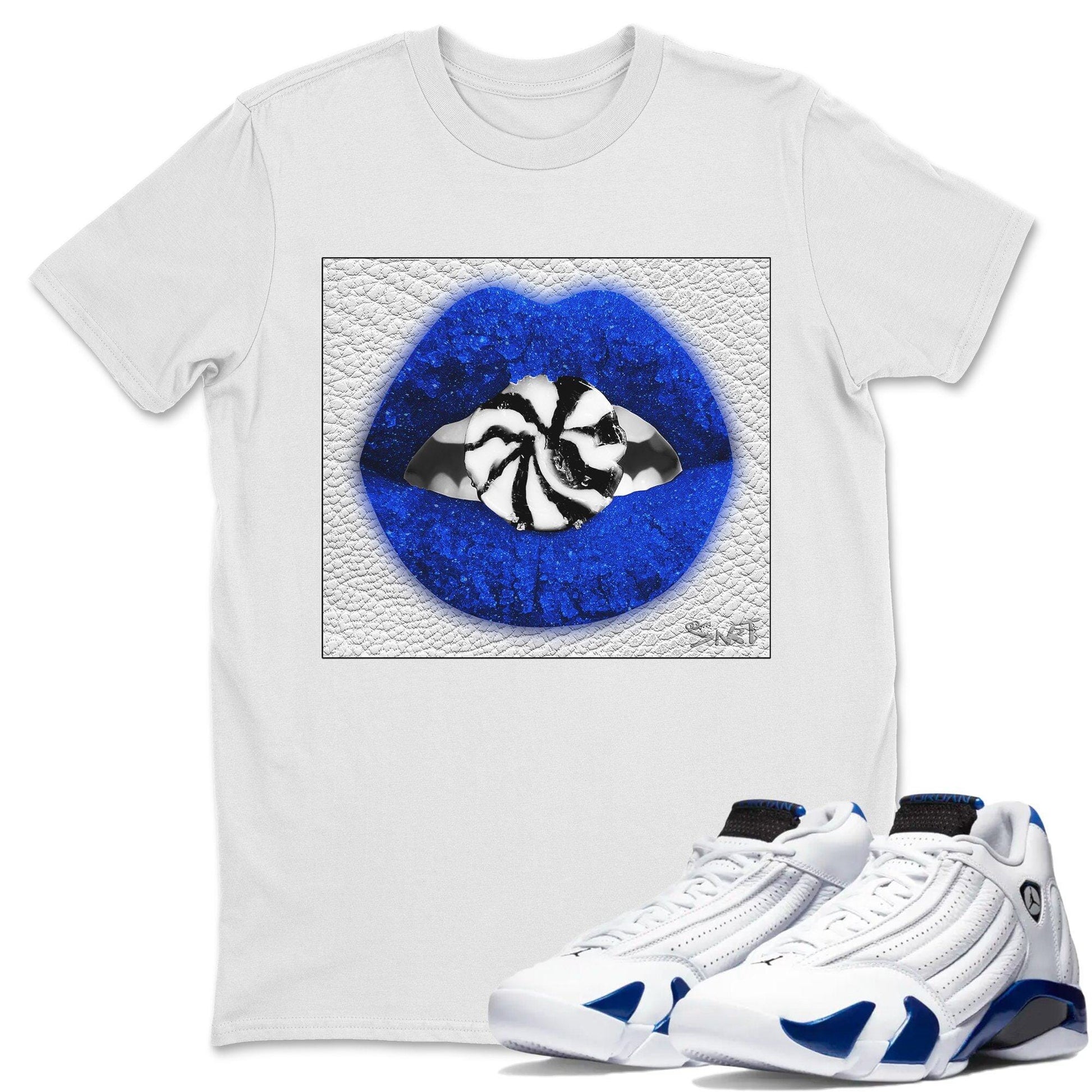 Jordan 14 Hyper Royal Sneaker Match Tees Lips Candy Sneaker Tees Jordan 14 Hyper Royal Sneaker Release Tees Unisex Shirts