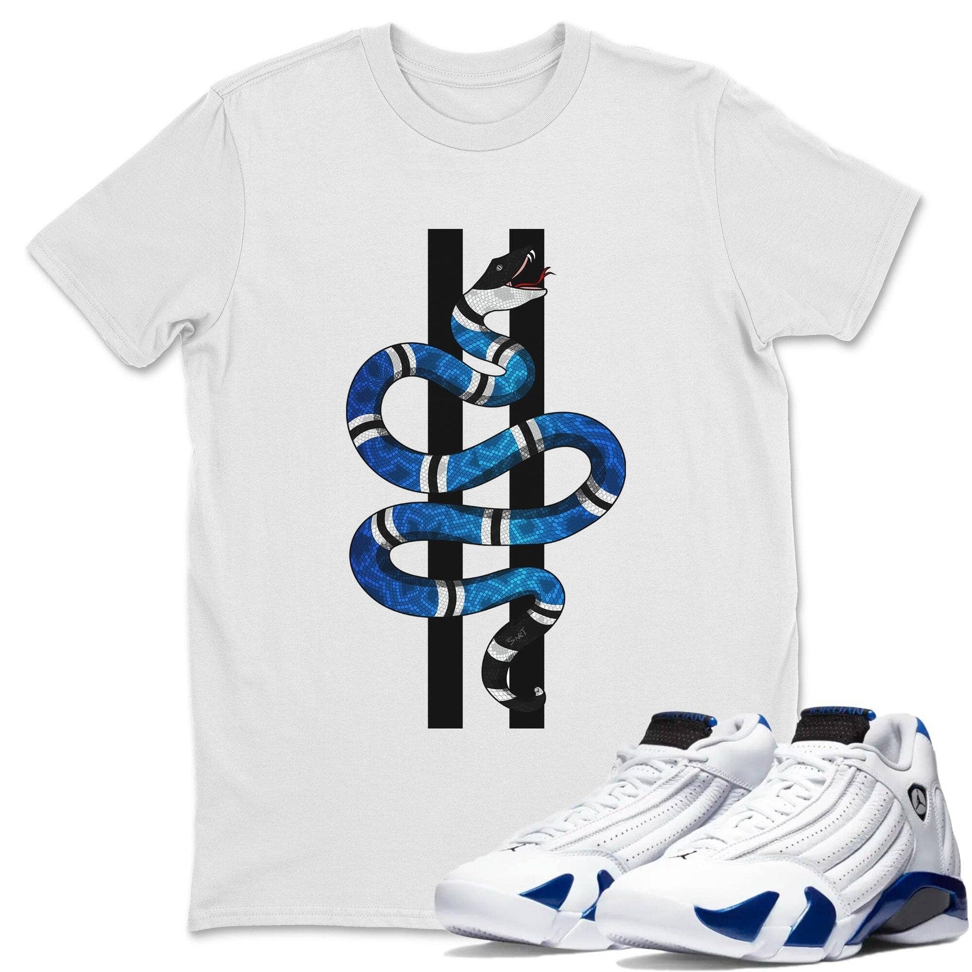 Jordan 14 Hyper Royal Sneaker Match Tees Snake Sneaker Tees Jordan 14 Hyper Royal Sneaker Release Tees Unisex Shirts