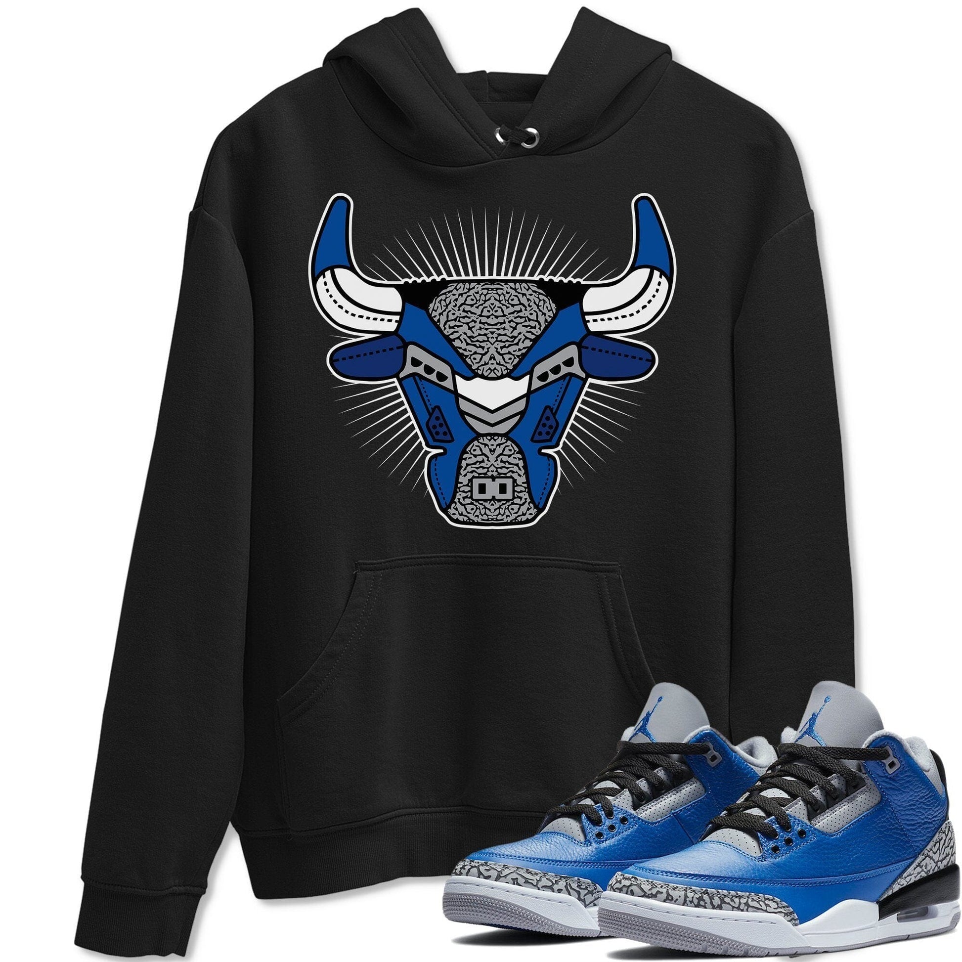 Jordan 3 Varsity Royal Sneaker Match Tees Bull Head Sneaker Tees Jordan 3 Varsity Royal Sneaker Release Tees Unisex Shirts