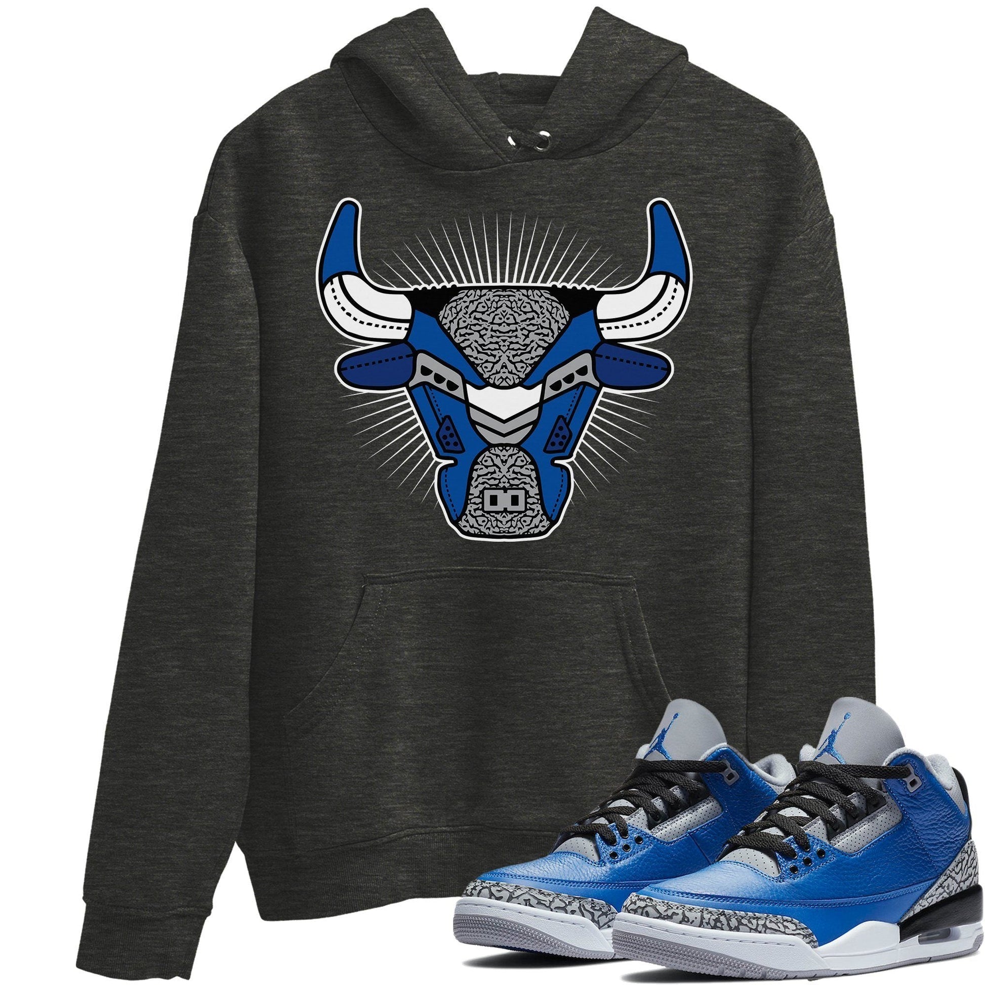 Jordan 3 Varsity Royal Sneaker Match Tees Bull Head Sneaker Tees Jordan 3 Varsity Royal Sneaker Release Tees Unisex Shirts
