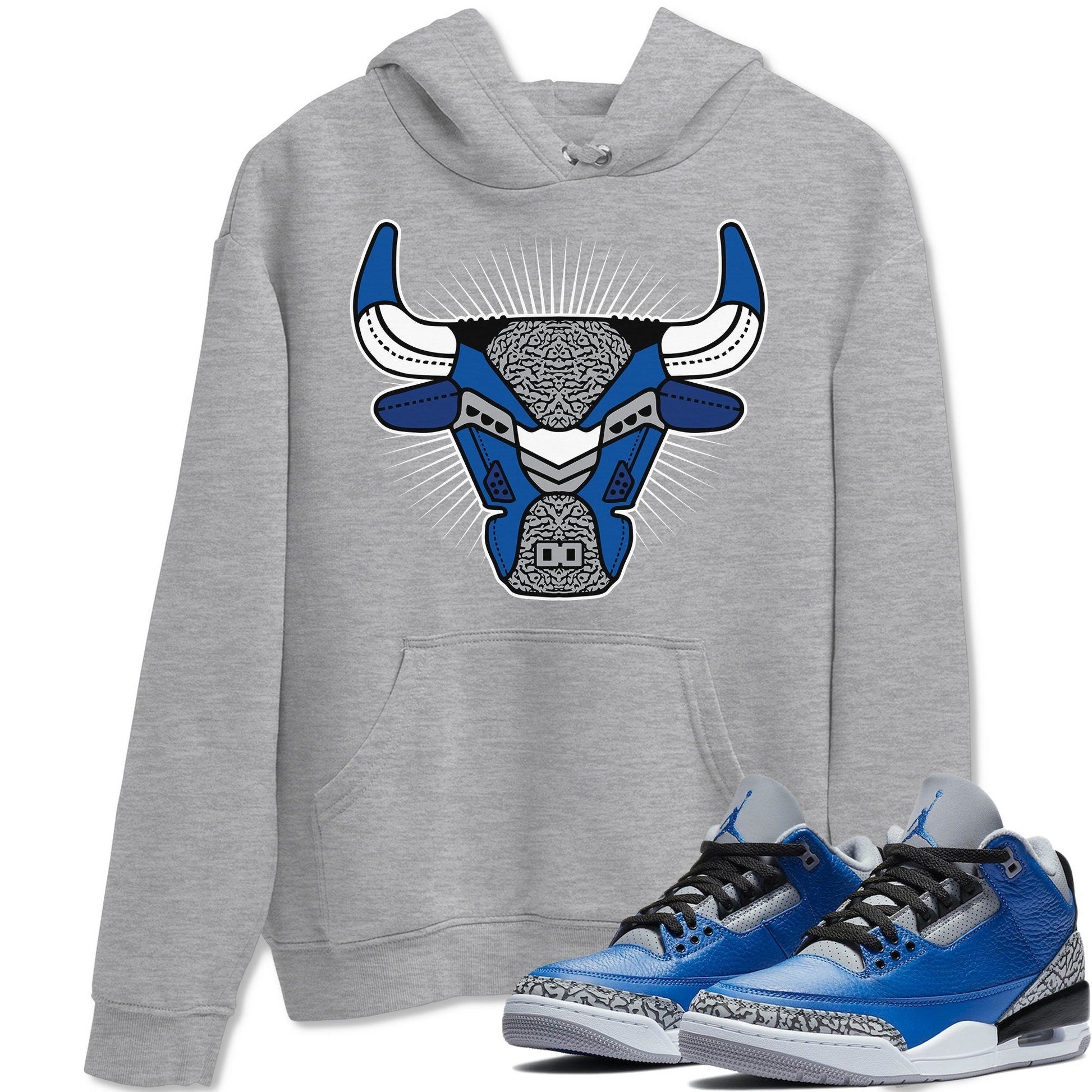 Jordan 3 Varsity Royal Sneaker Match Tees Bull Head Sneaker Tees Jordan 3 Varsity Royal Sneaker Release Tees Unisex Shirts