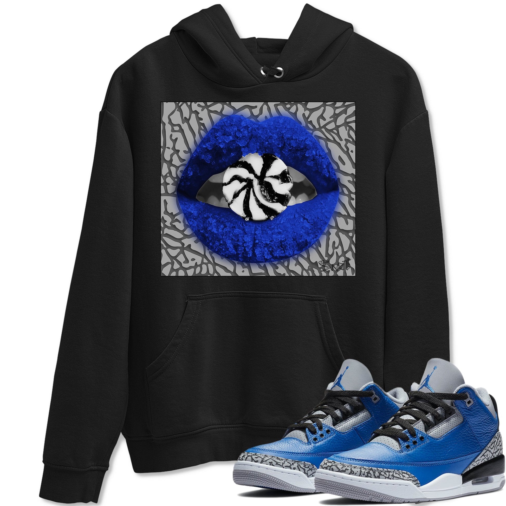 Jordan 3 Varsity Royal Sneaker Match Tees Lips Candy Sneaker Tees Jordan 3 Varsity Royal Sneaker Release Tees Unisex Shirts