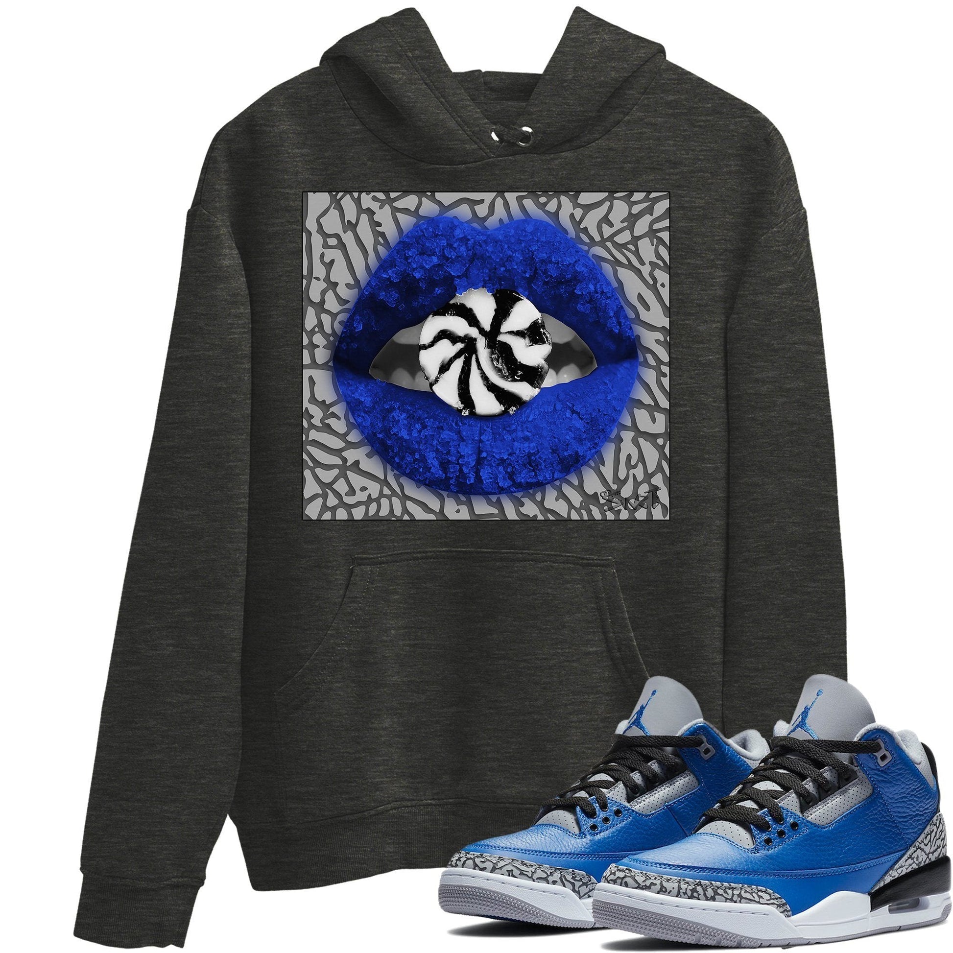 Jordan 3 Varsity Royal Sneaker Match Tees Lips Candy Sneaker Tees Jordan 3 Varsity Royal Sneaker Release Tees Unisex Shirts