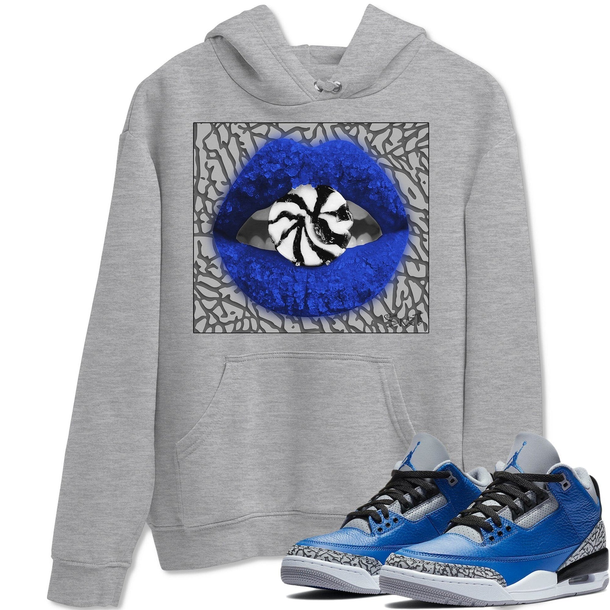 Jordan 3 Varsity Royal Sneaker Match Tees Lips Candy Sneaker Tees Jordan 3 Varsity Royal Sneaker Release Tees Unisex Shirts