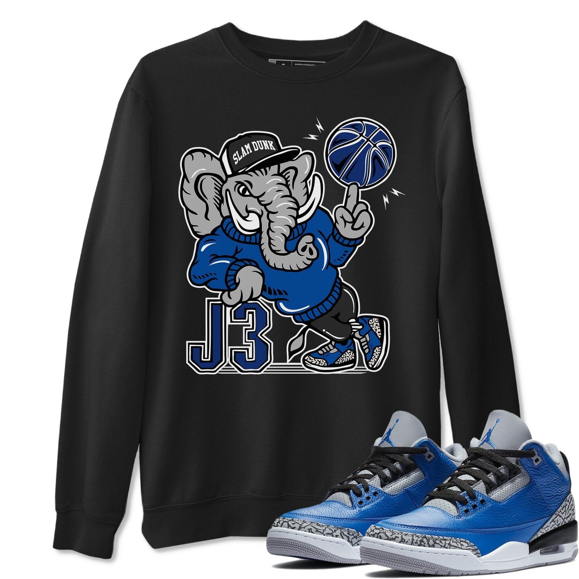 Jordan 3 Varsity Royal Sneaker Match Tees Elephant Sneaker Tees Jordan 3 Varsity Royal Sneaker Release Tees Unisex Shirts
