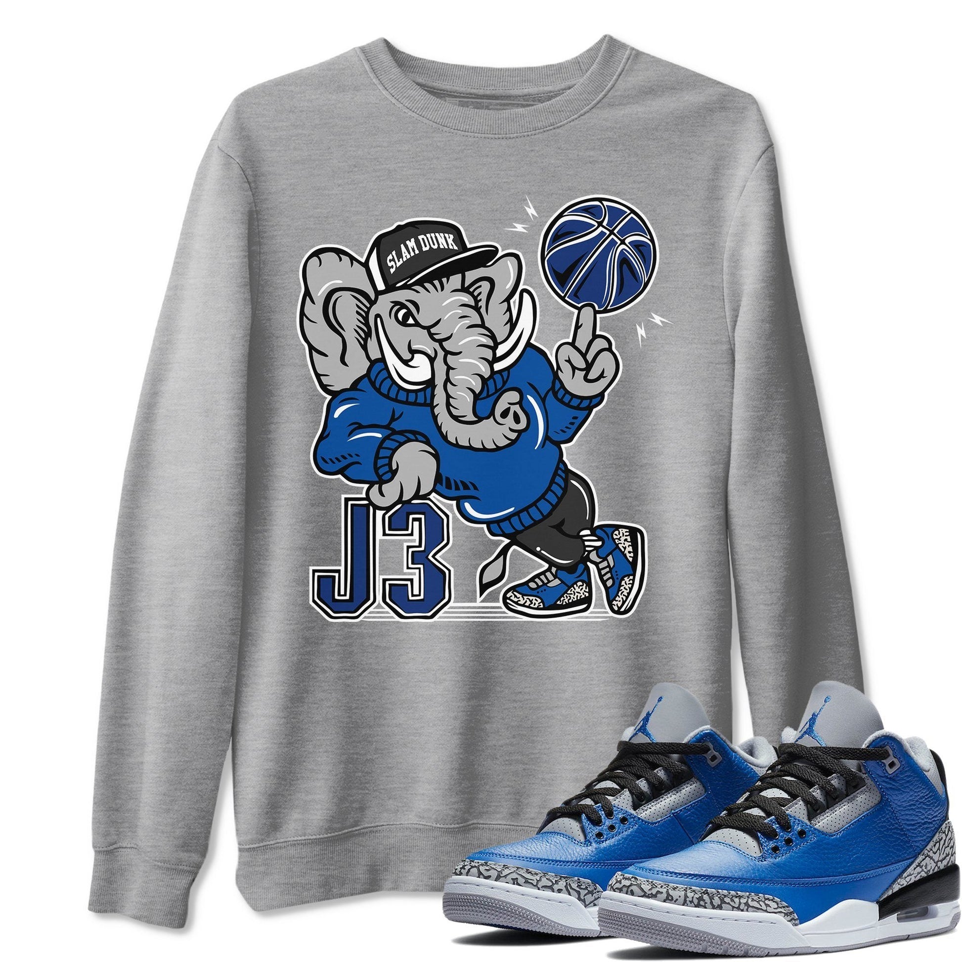 Jordan 3 Varsity Royal Sneaker Match Tees Elephant Sneaker Tees Jordan 3 Varsity Royal Sneaker Release Tees Unisex Shirts
