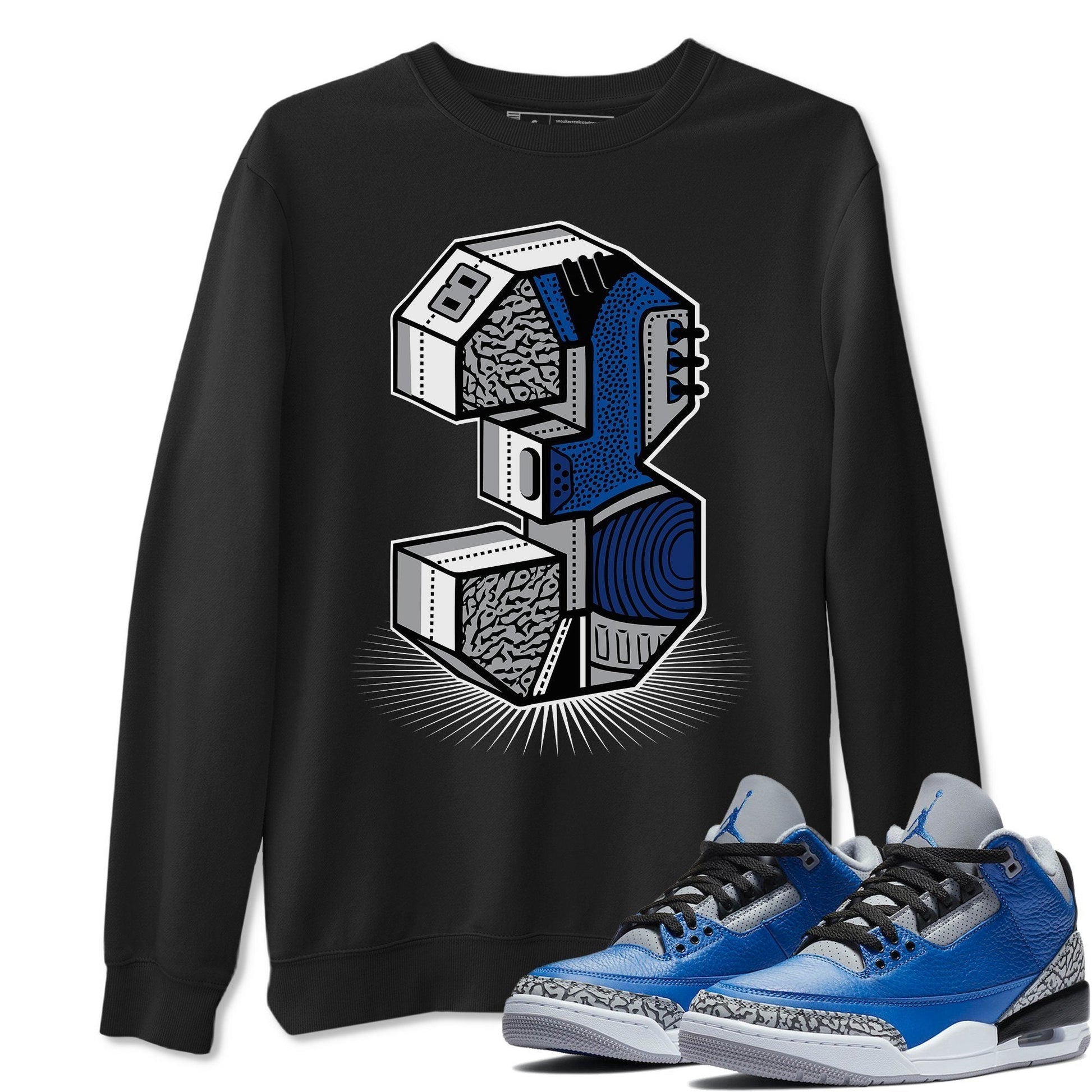 Jordan 3 Varsity Royal Sneaker Match Tees Three Statue Sneaker Tees Jordan 3 Varsity Royal Sneaker Release Tees Unisex Shirts
