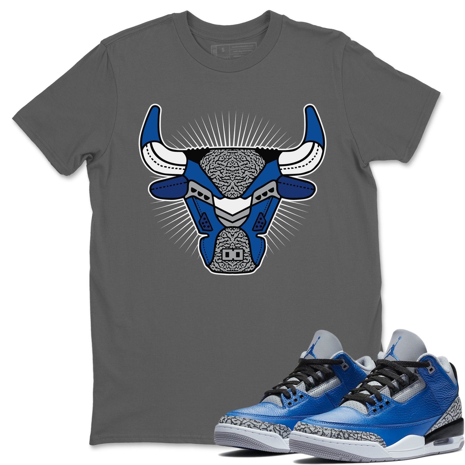 Jordan 3 Varsity Royal Sneaker Match Tees Bull Head Sneaker Tees Jordan 3 Varsity Royal Sneaker Release Tees Unisex Shirts