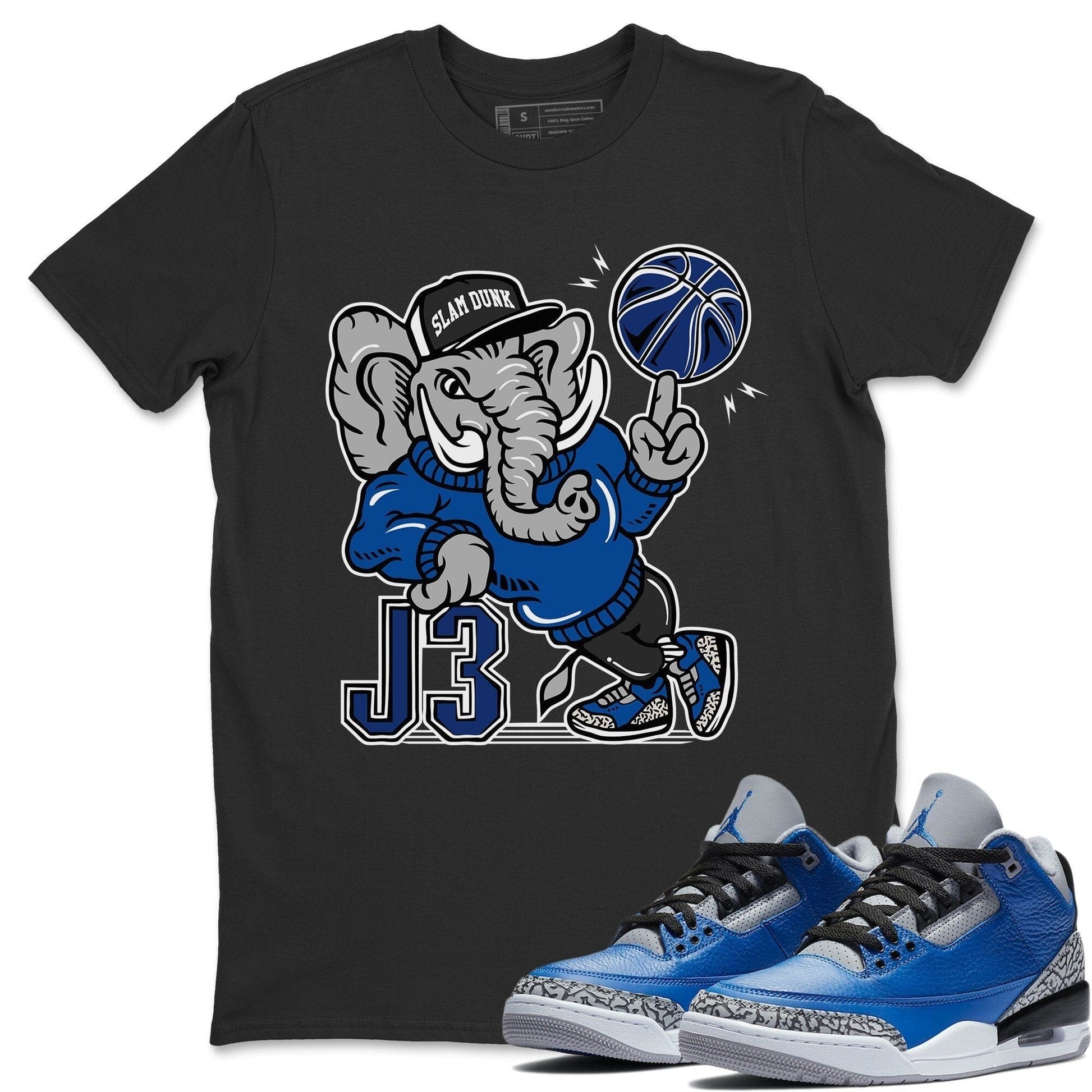 Jordan 3 Varsity Royal Sneaker Match Tees Elephant Sneaker Tees Jordan 3 Varsity Royal Sneaker Release Tees Unisex Shirts