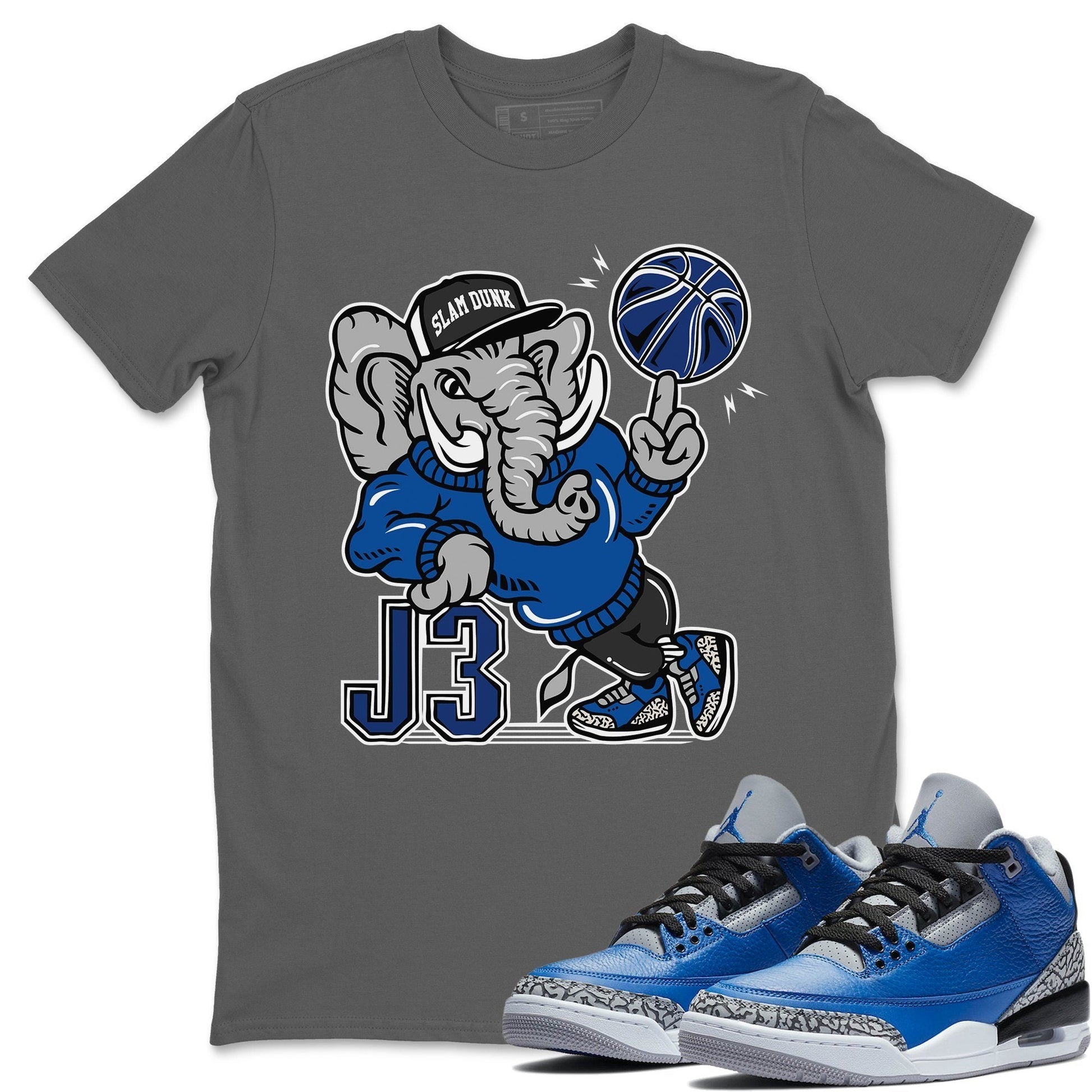 Jordan 3 Varsity Royal Sneaker Match Tees Elephant Sneaker Tees Jordan 3 Varsity Royal Sneaker Release Tees Unisex Shirts